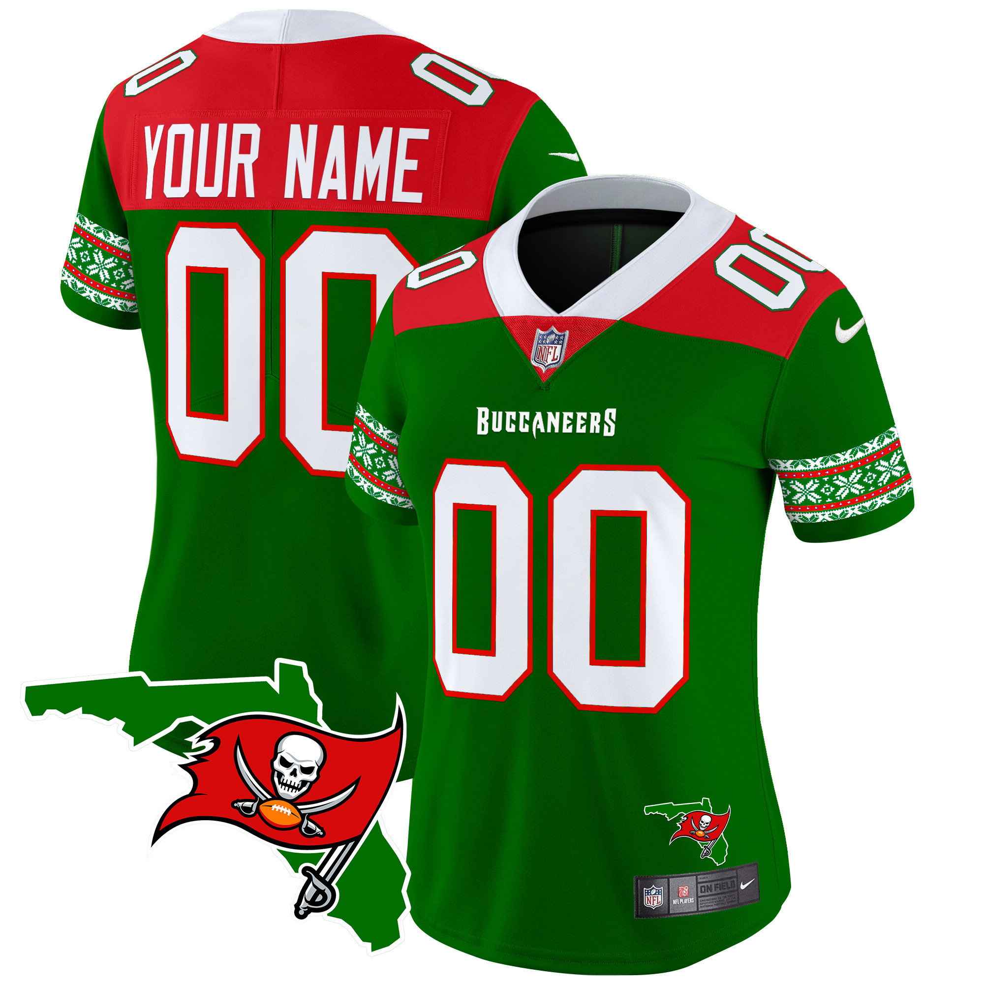 Buccaneers 2024 Christmas Vapor Limited Custom Jersey - All Stitched - Image 4