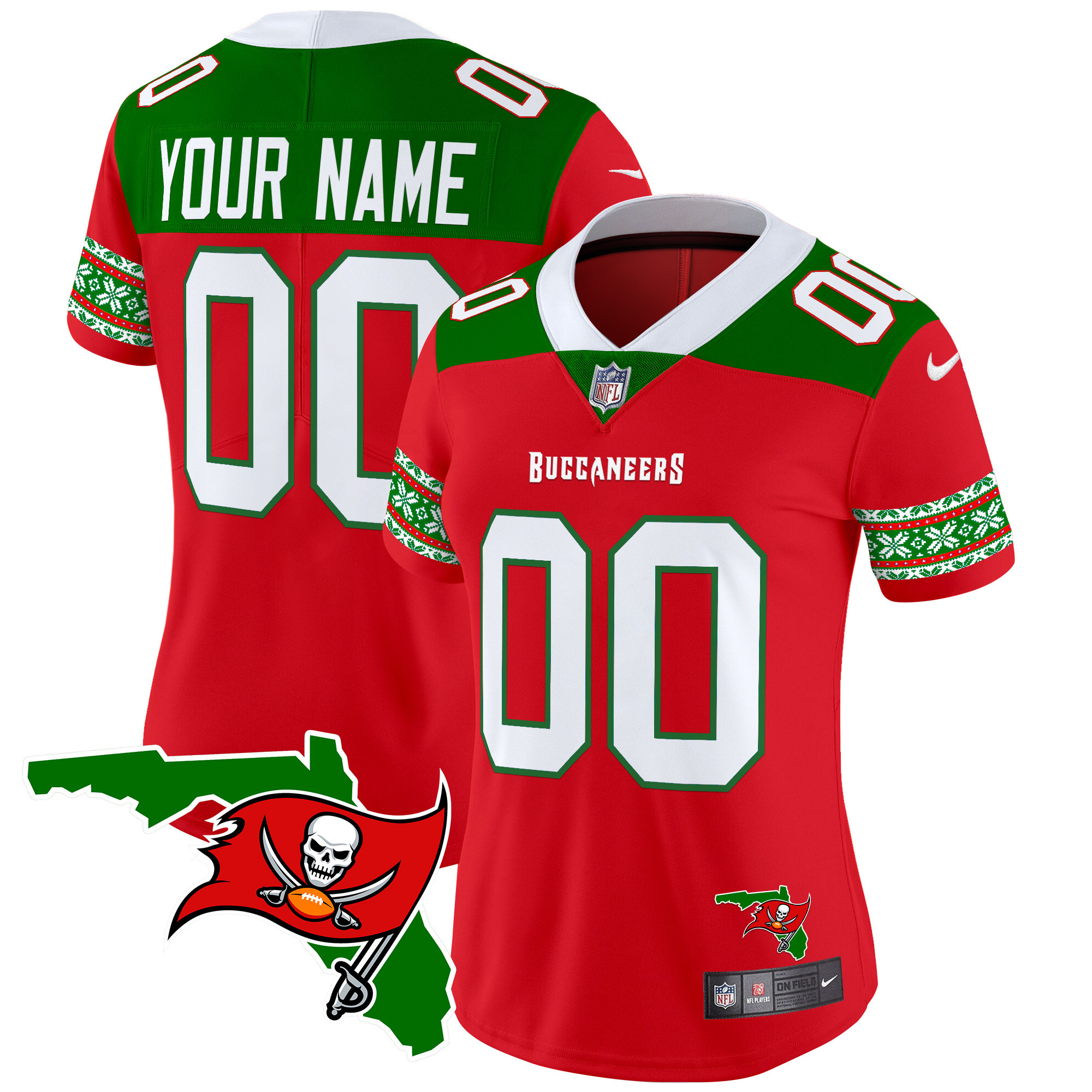 Buccaneers 2024 Christmas Vapor Limited Custom Jersey - All Stitched - Image 3