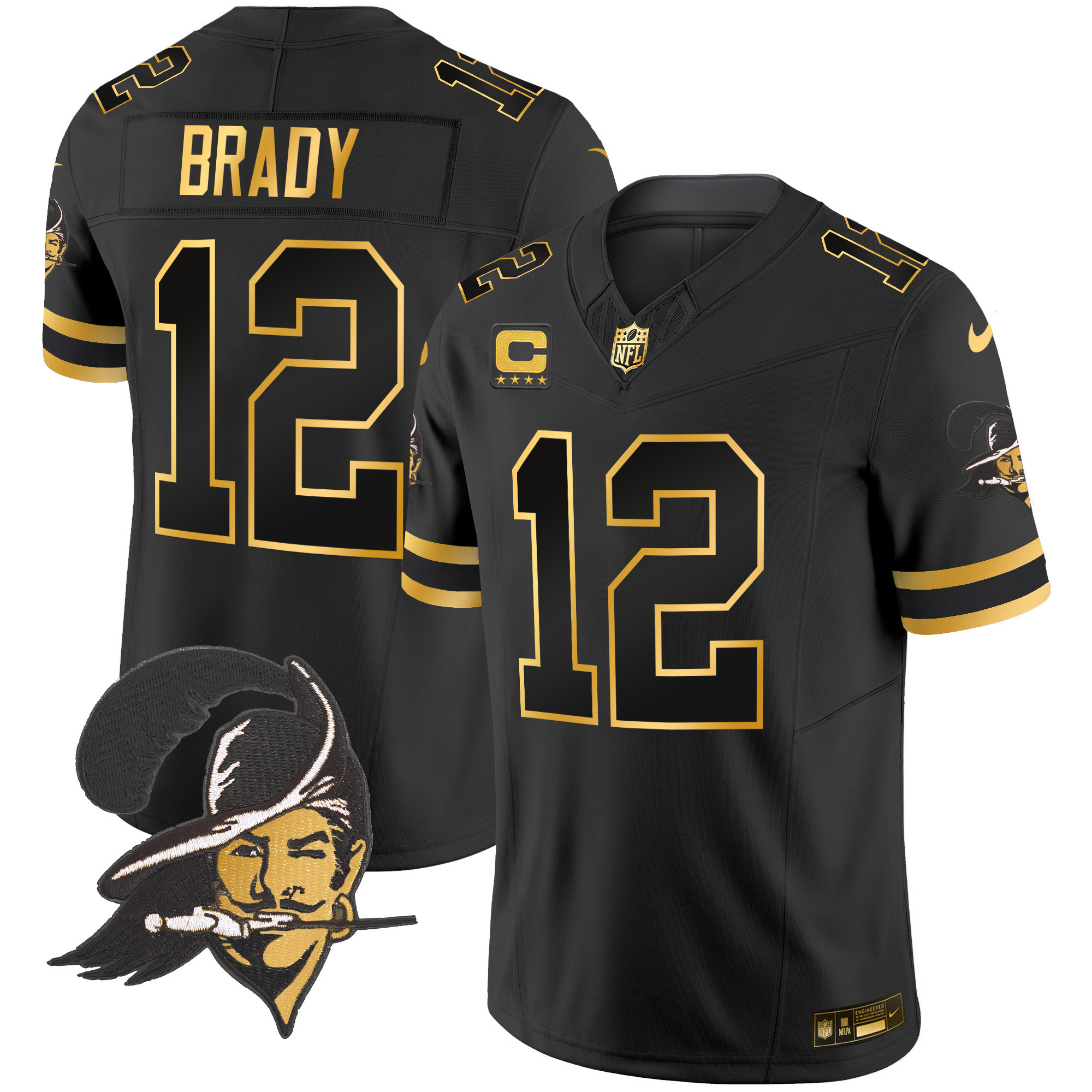 Men's Buccaneers Throwback Gold Vapor Limited Jersey - All Stitched - Image 9