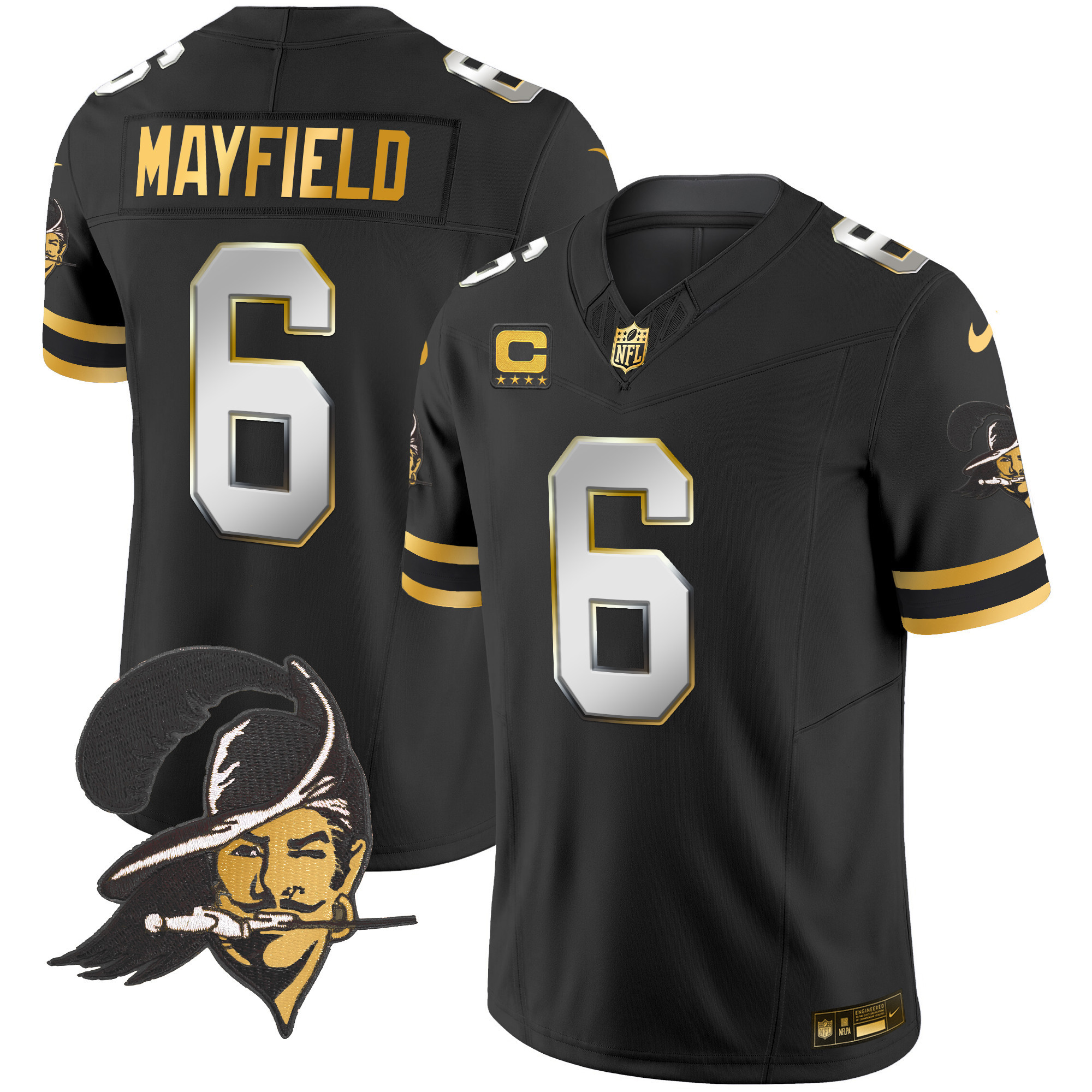 Men's Buccaneers Throwback Gold Vapor Limited Jersey - All Stitched