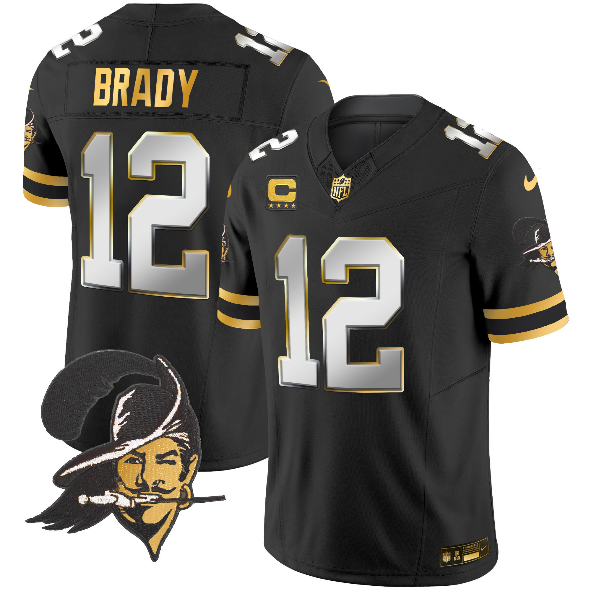 Men's Buccaneers Throwback Gold Vapor Limited Jersey - All Stitched - Image 2