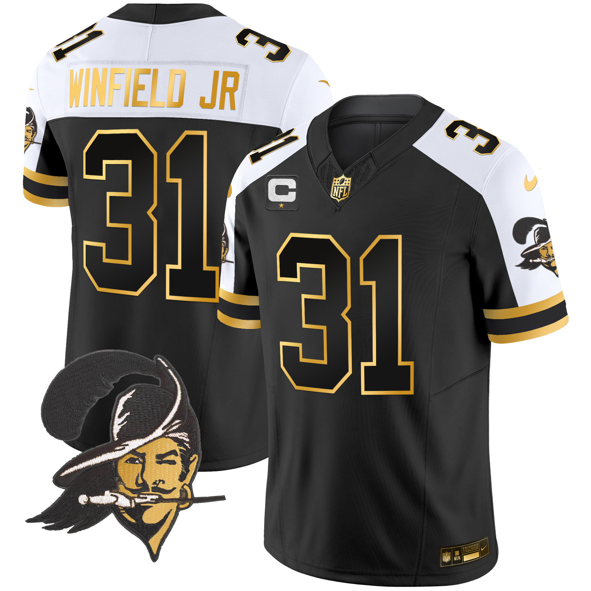 Men's Buccaneers Throwback Gold Vapor Limited Jersey - All Stitched - Image 27