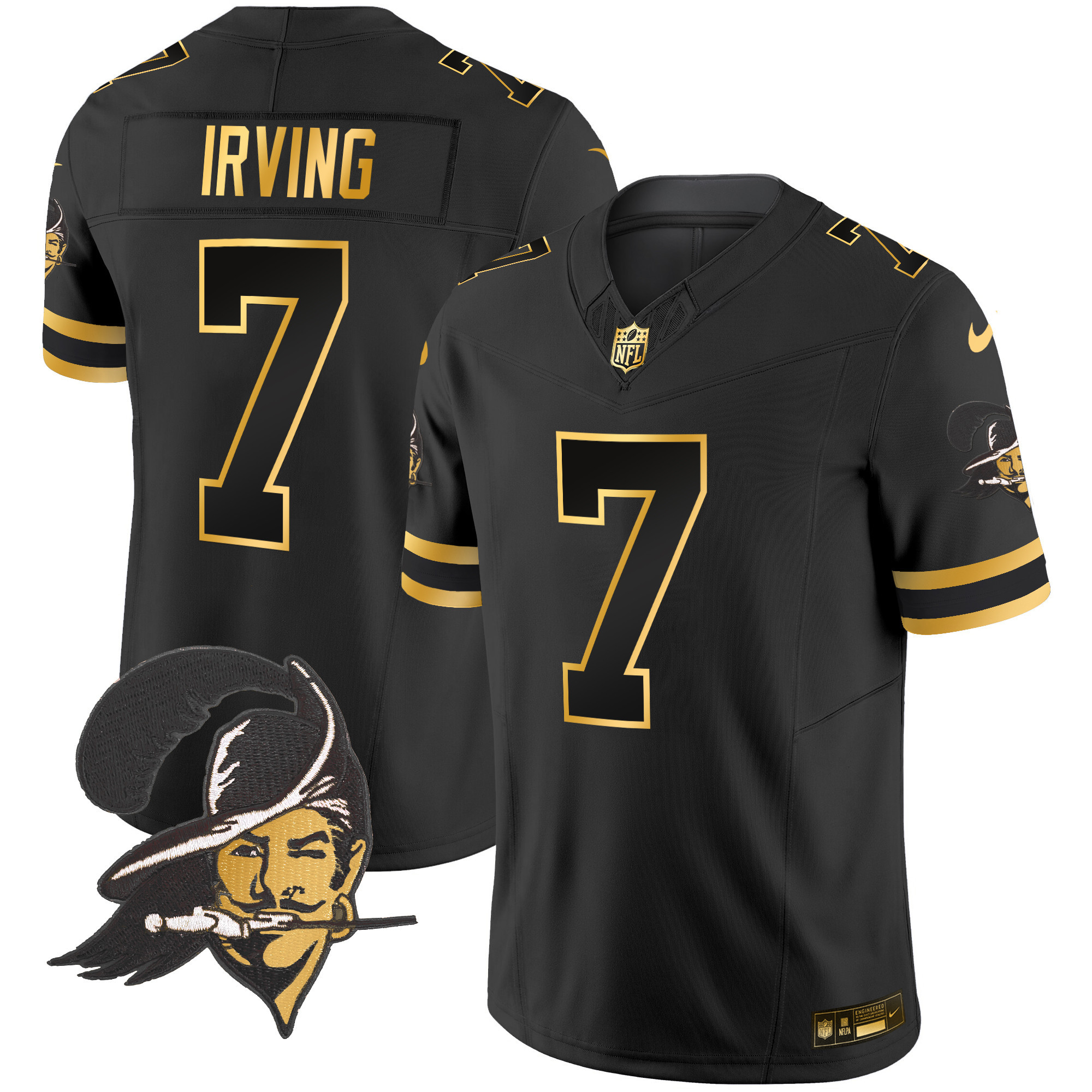 Men's Buccaneers Throwback Gold Vapor Limited Jersey - All Stitched - Image 14