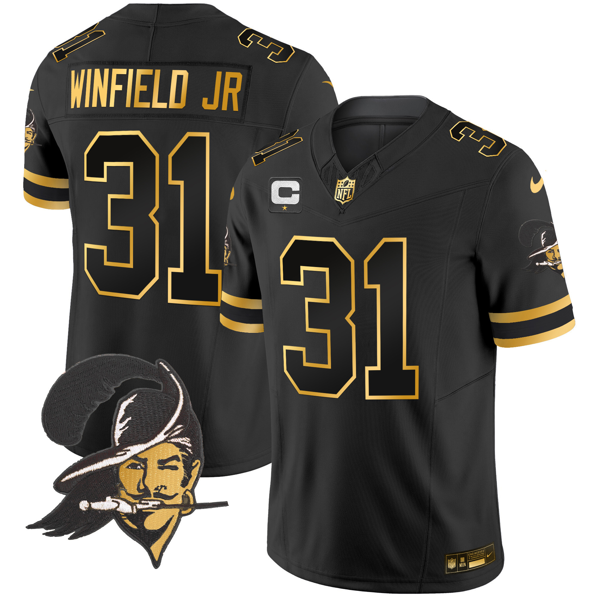 Men's Buccaneers Throwback Gold Vapor Limited Jersey - All Stitched - Image 13