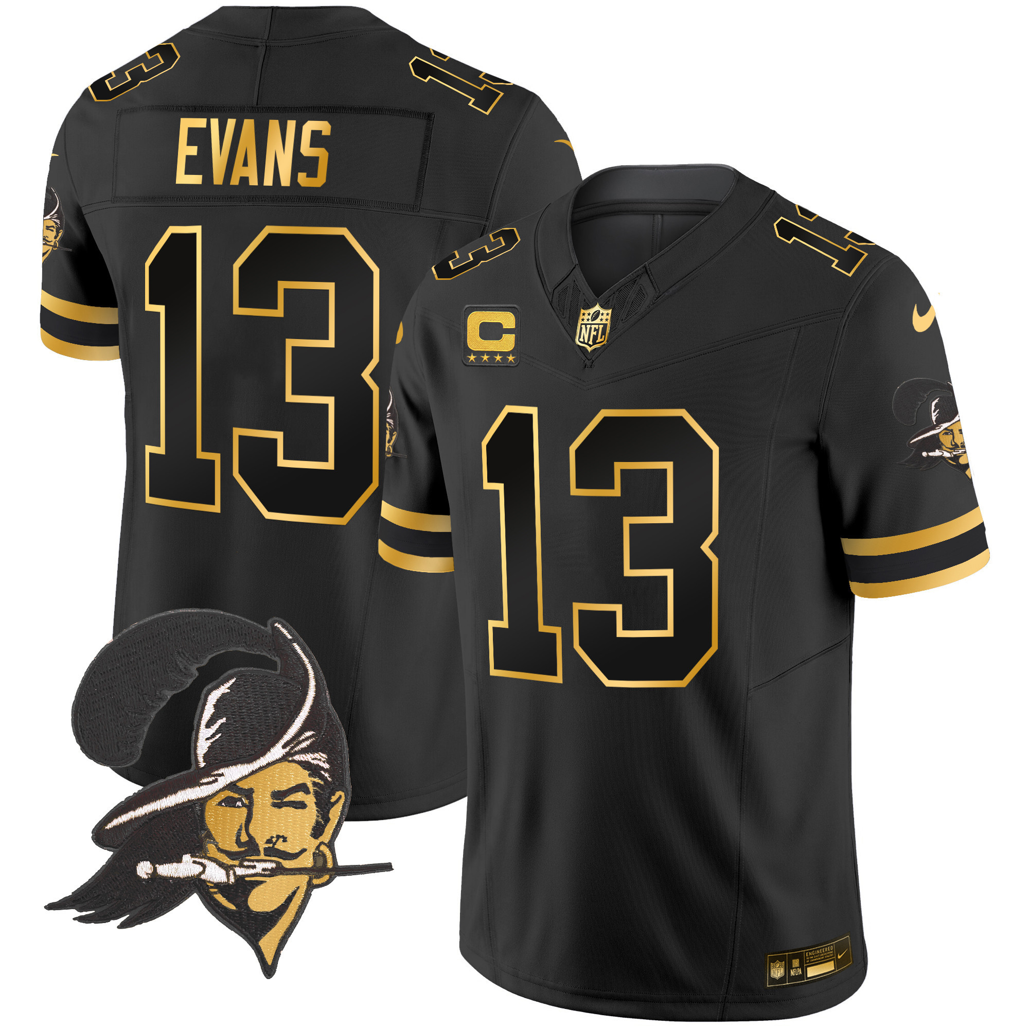 Men's Buccaneers Throwback Gold Vapor Limited Jersey - All Stitched - Image 10