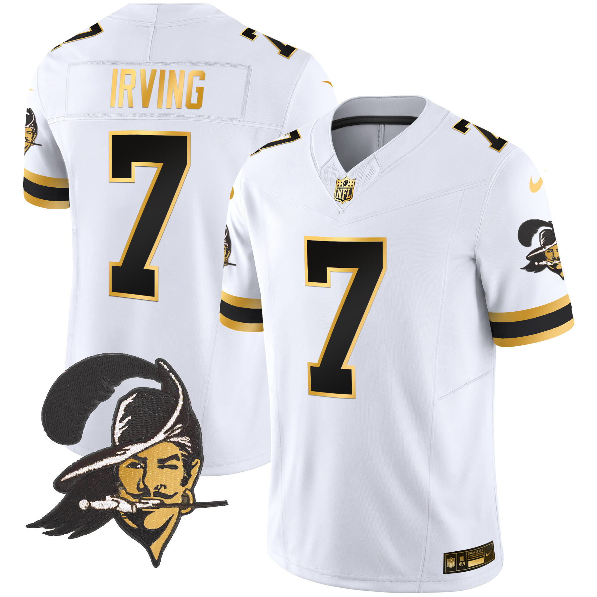 Men's Buccaneers Throwback Gold Vapor Limited Jersey - All Stitched - Image 21