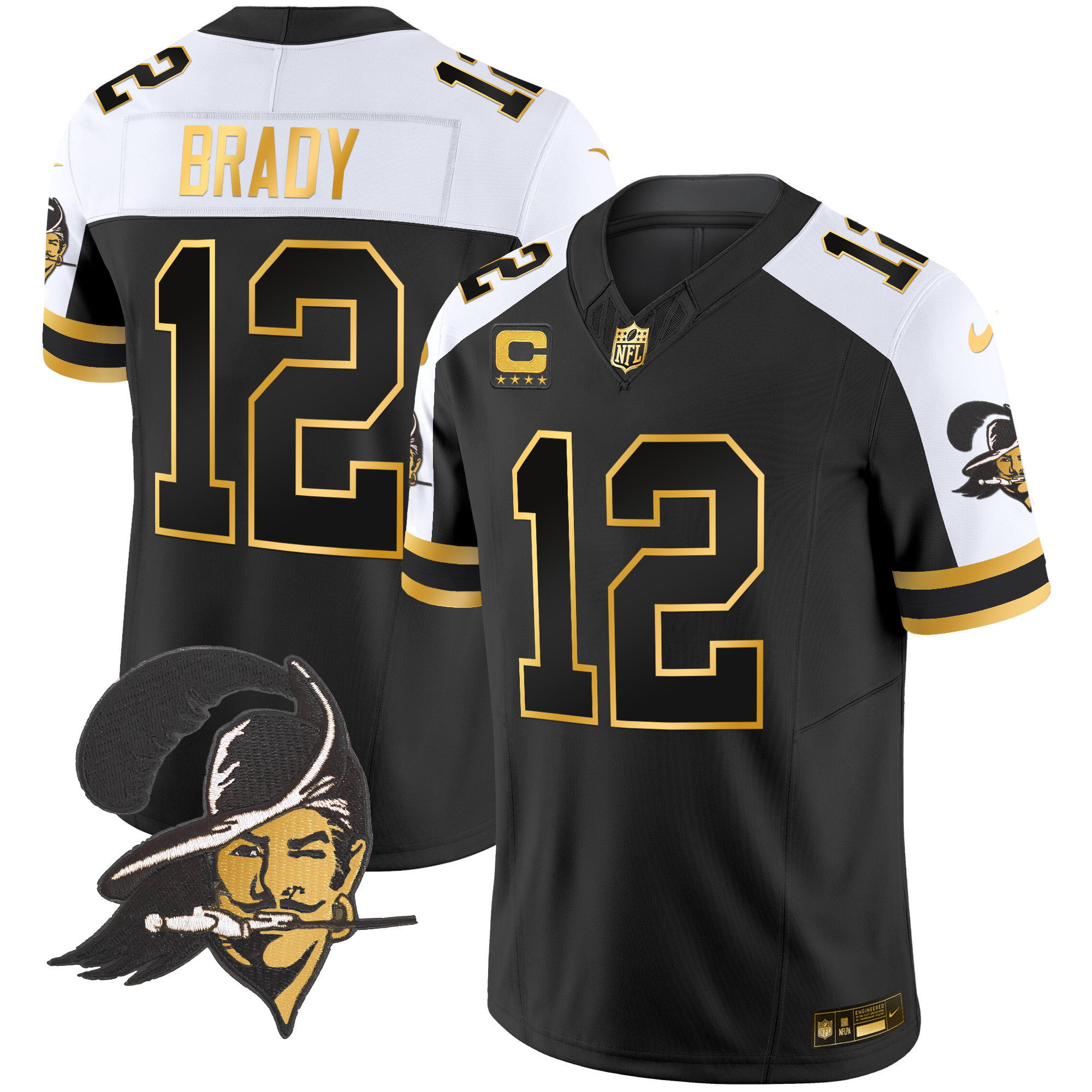 Men's Buccaneers Throwback Gold Vapor Limited Jersey - All Stitched - Image 23