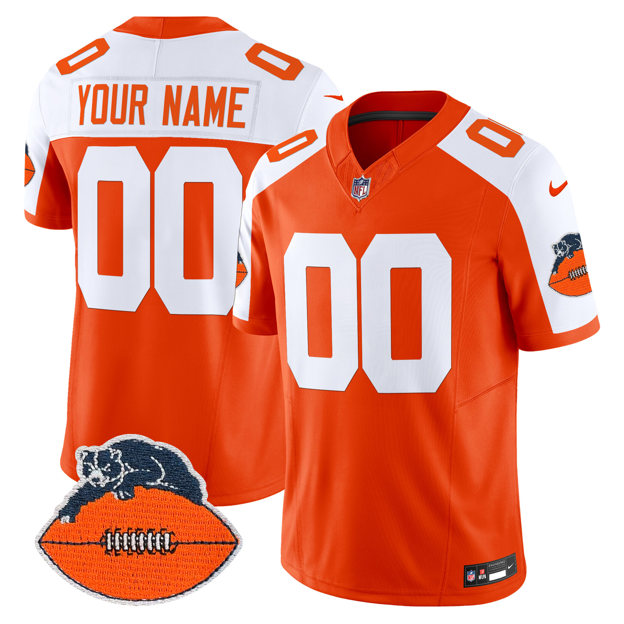 Chicago Bears Throwback Vapor Limited Custom Jersey - All Stitched - Image 2