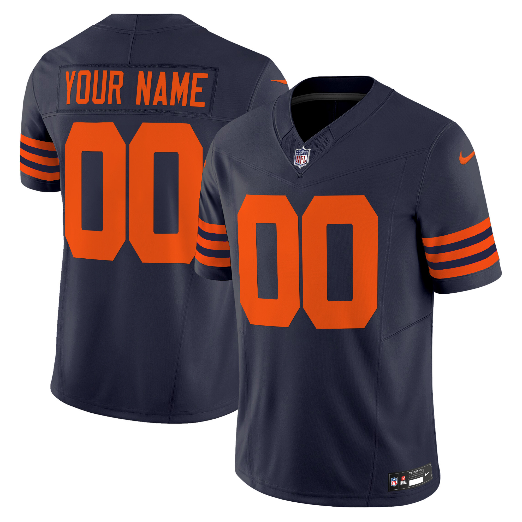 Chicago Bears Throwback Vapor Limited Custom Jersey - All Stitched - Image 3