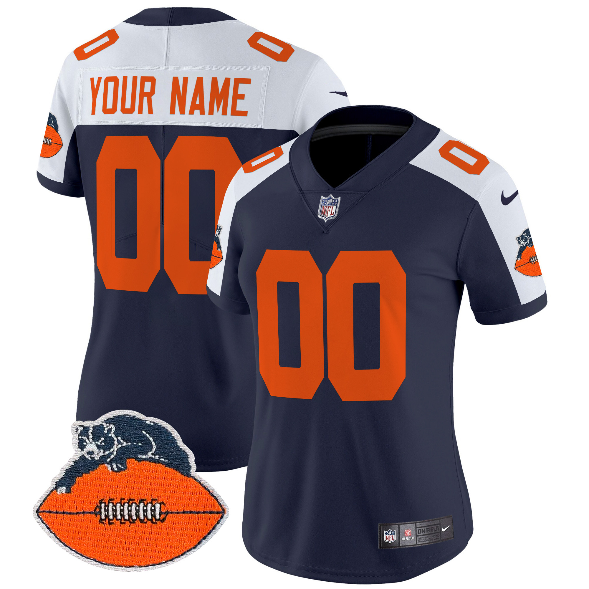 Chicago Bears Throwback Vapor Limited Custom Jersey - All Stitched - Image 6