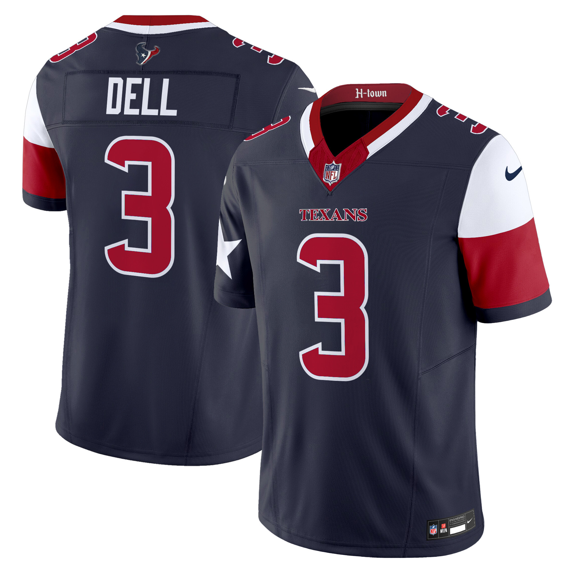 Men's Houston Texans 2024 Vapor Limited Jersey V5 - All Stitched - Image 14