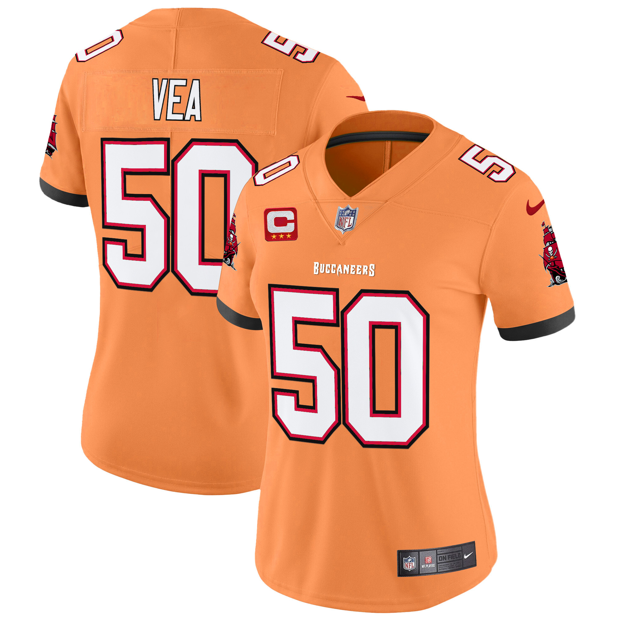 Women's Buccaneers Throwback Vapor Limited Jersey V3 - All Stitched - Image 5