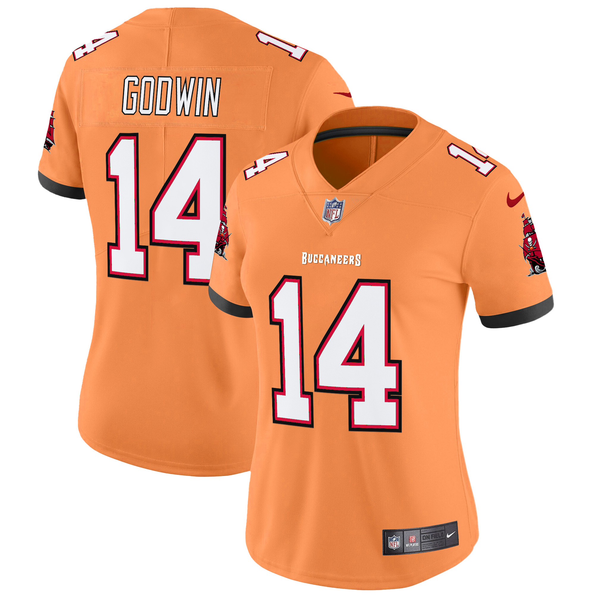Women's Buccaneers Throwback Vapor Limited Jersey V3 - All Stitched - Image 4