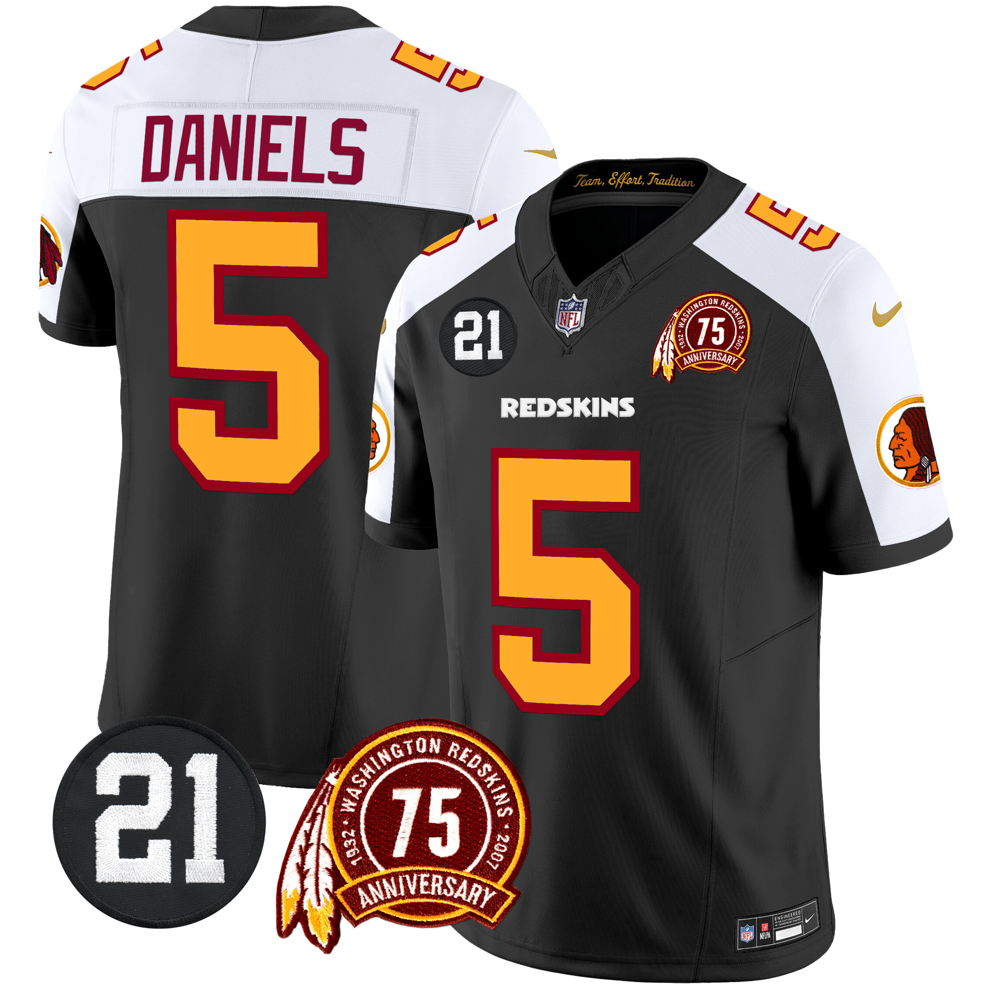 Men's Washington Redskins 75th & Sean Taylor Patch Vapor Limited Jersey - All Stitched - Image 37