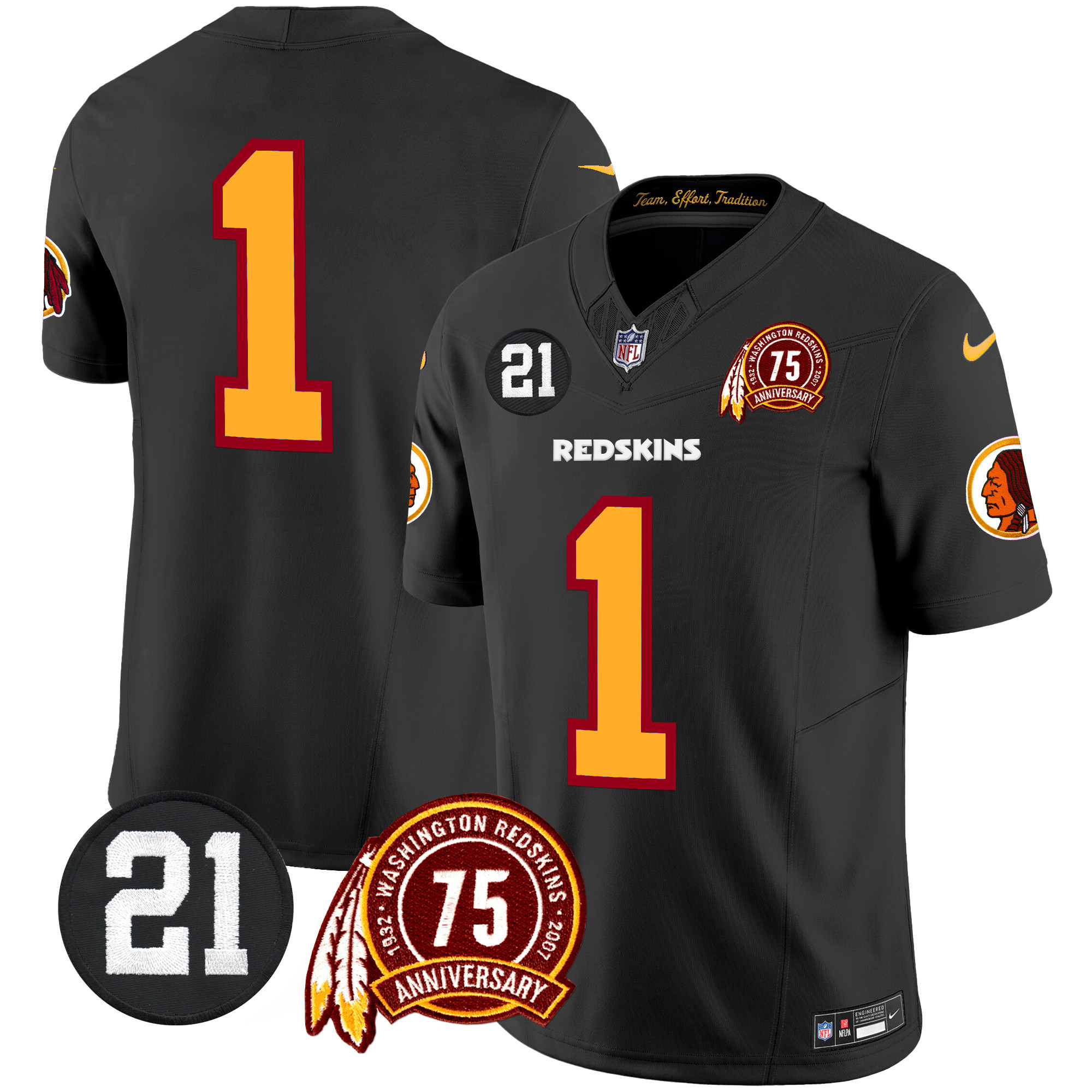 Men's Washington Redskins 75th & Sean Taylor Patch Vapor Limited Jersey - All Stitched - Image 18