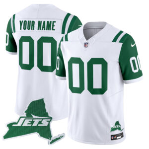New York Jets Home Patch Vapor Legacy Limited Custom Jersey - All Stitched