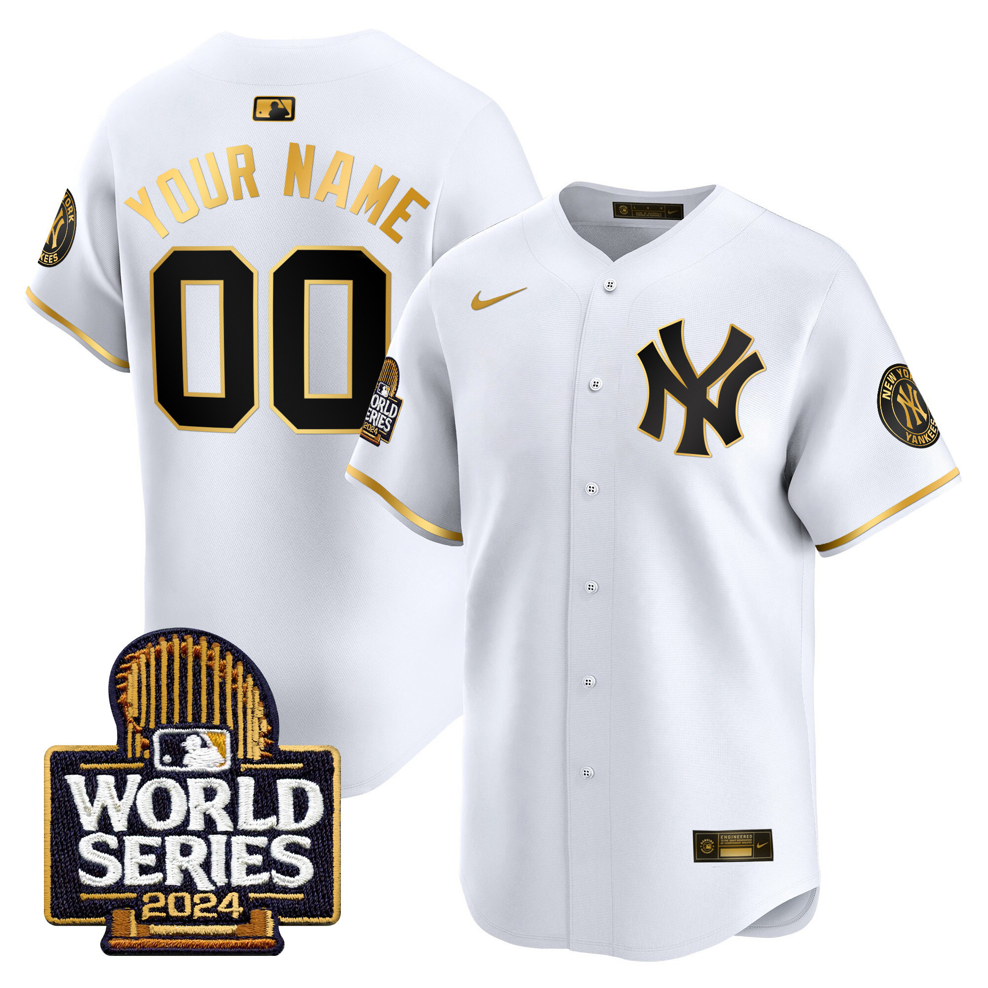 Yankees 2024 World Series Vapor Premier Limited Custom Jersey - All Stitched - Image 2