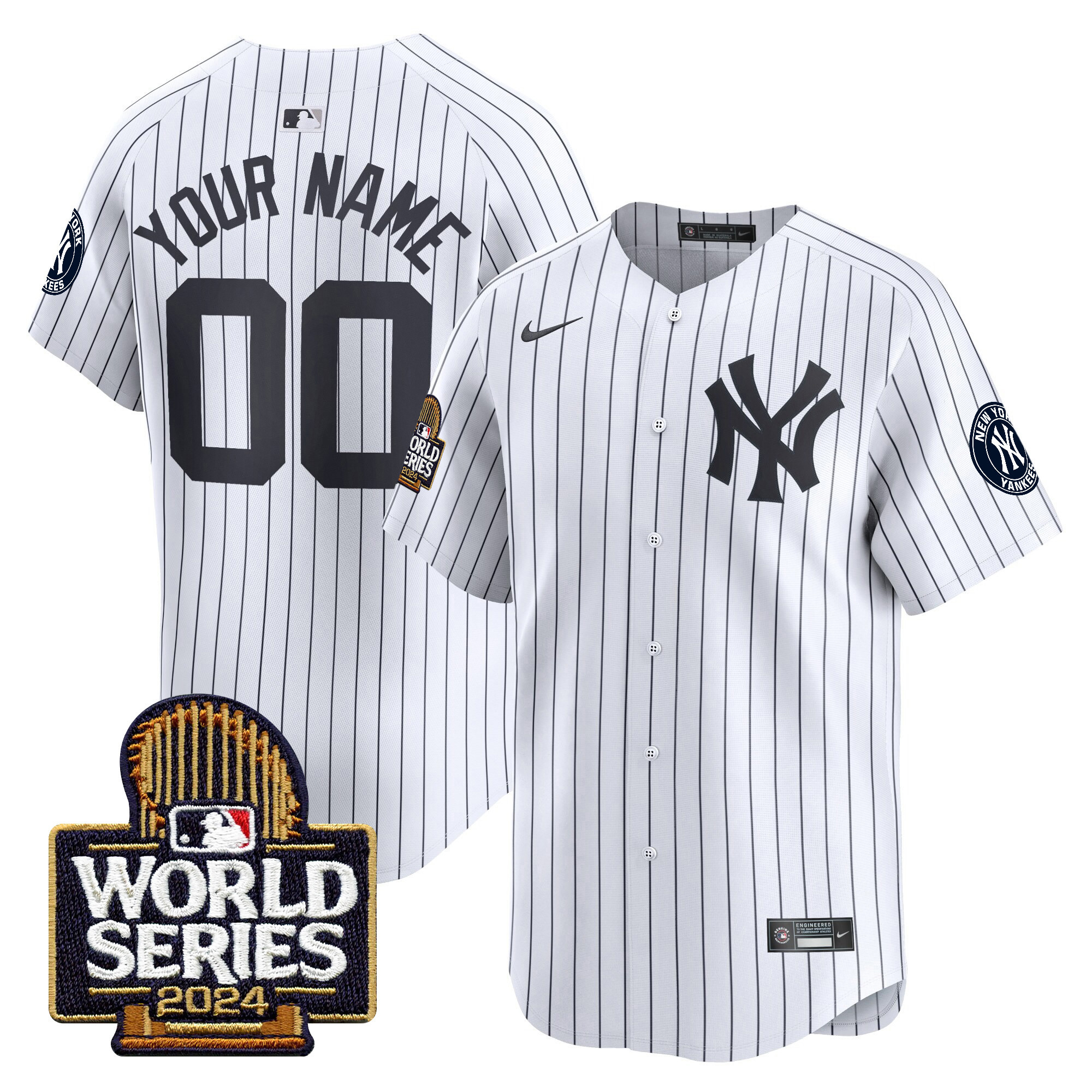 Yankees 2024 World Series Vapor Premier Limited Custom Jersey - All Stitched - Image 3