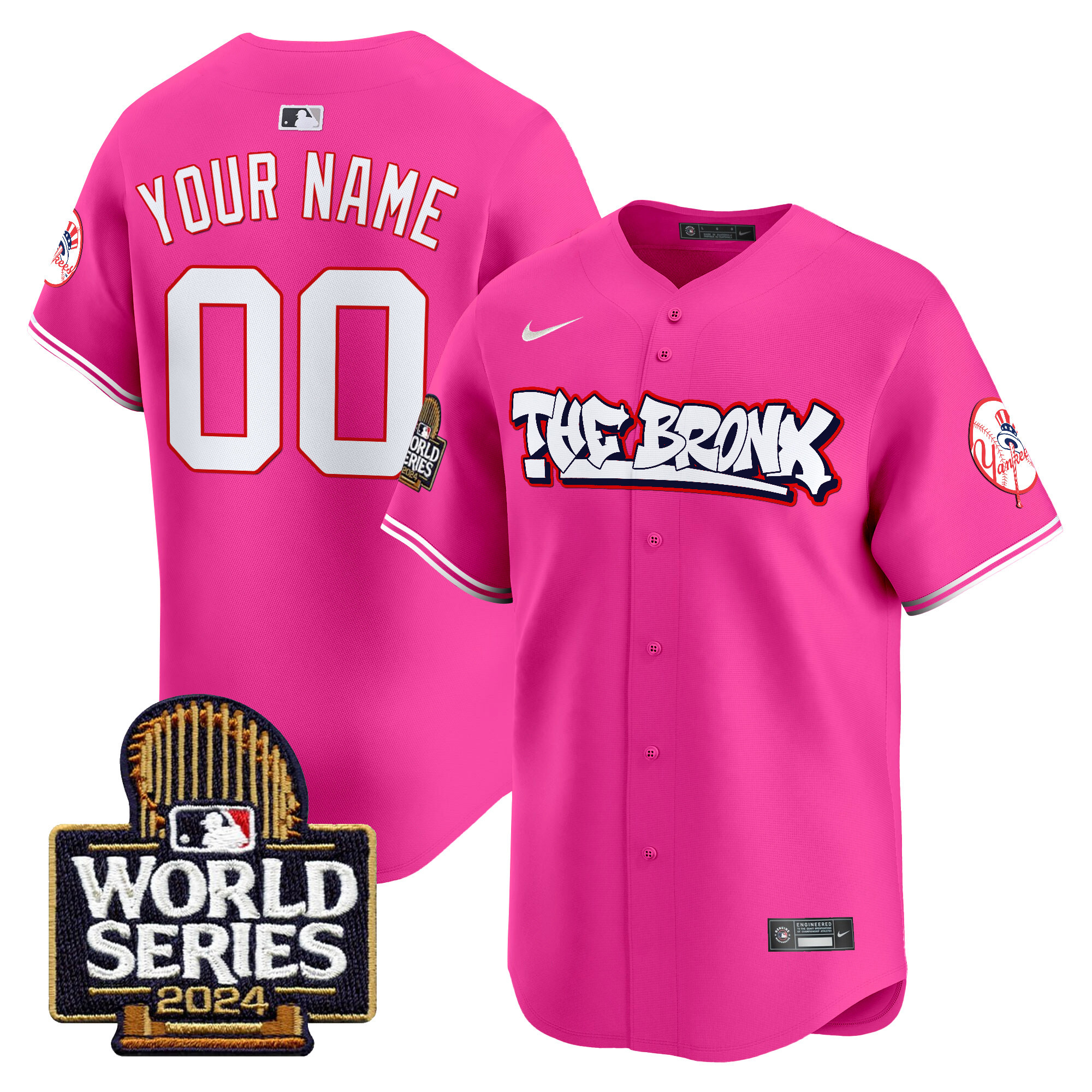 Yankees The Bronx 2024 World Series Vapor Premier Limited Custom Jersey - All Stitched - Image 5