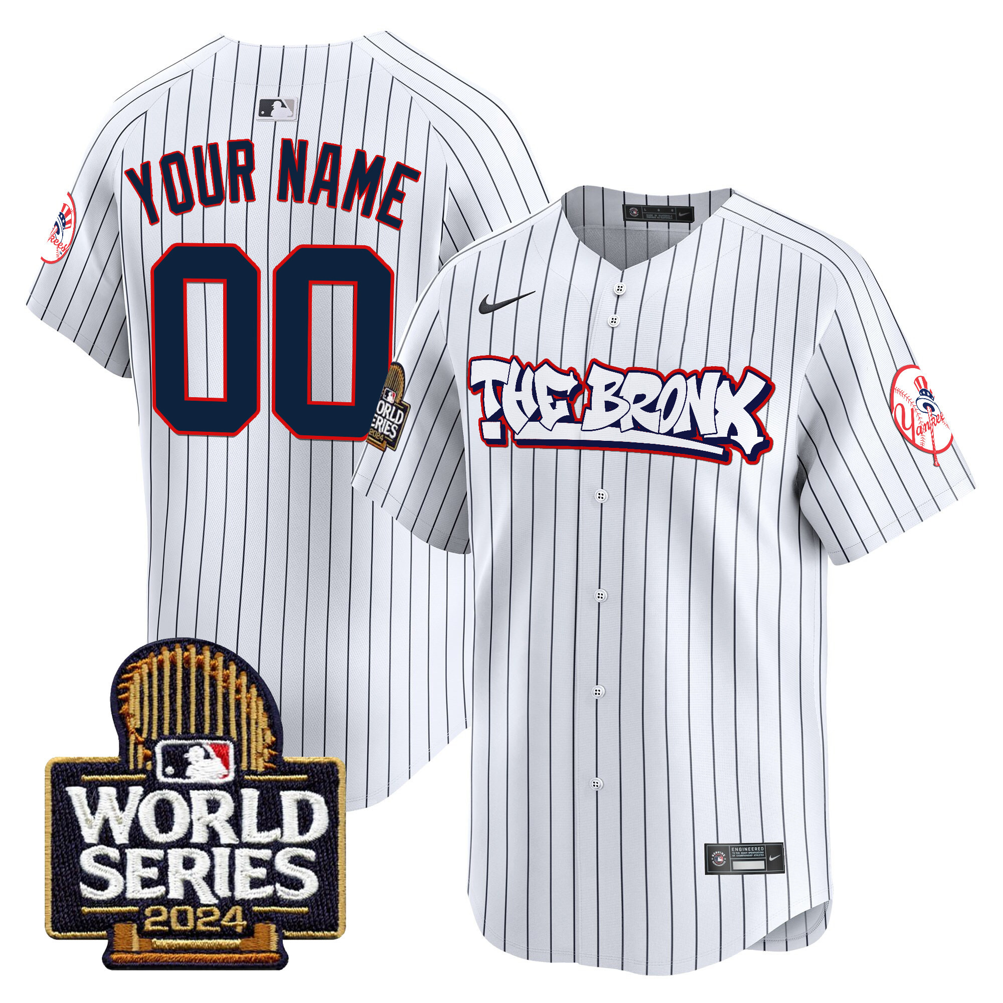 Yankees The Bronx 2024 World Series Vapor Premier Limited Custom Jersey - All Stitched - Image 2
