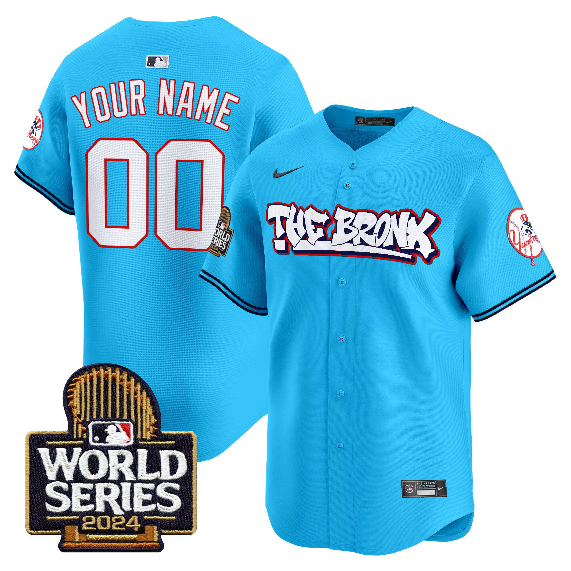 Yankees The Bronx 2024 World Series Vapor Premier Limited Custom Jersey - All Stitched - Image 4