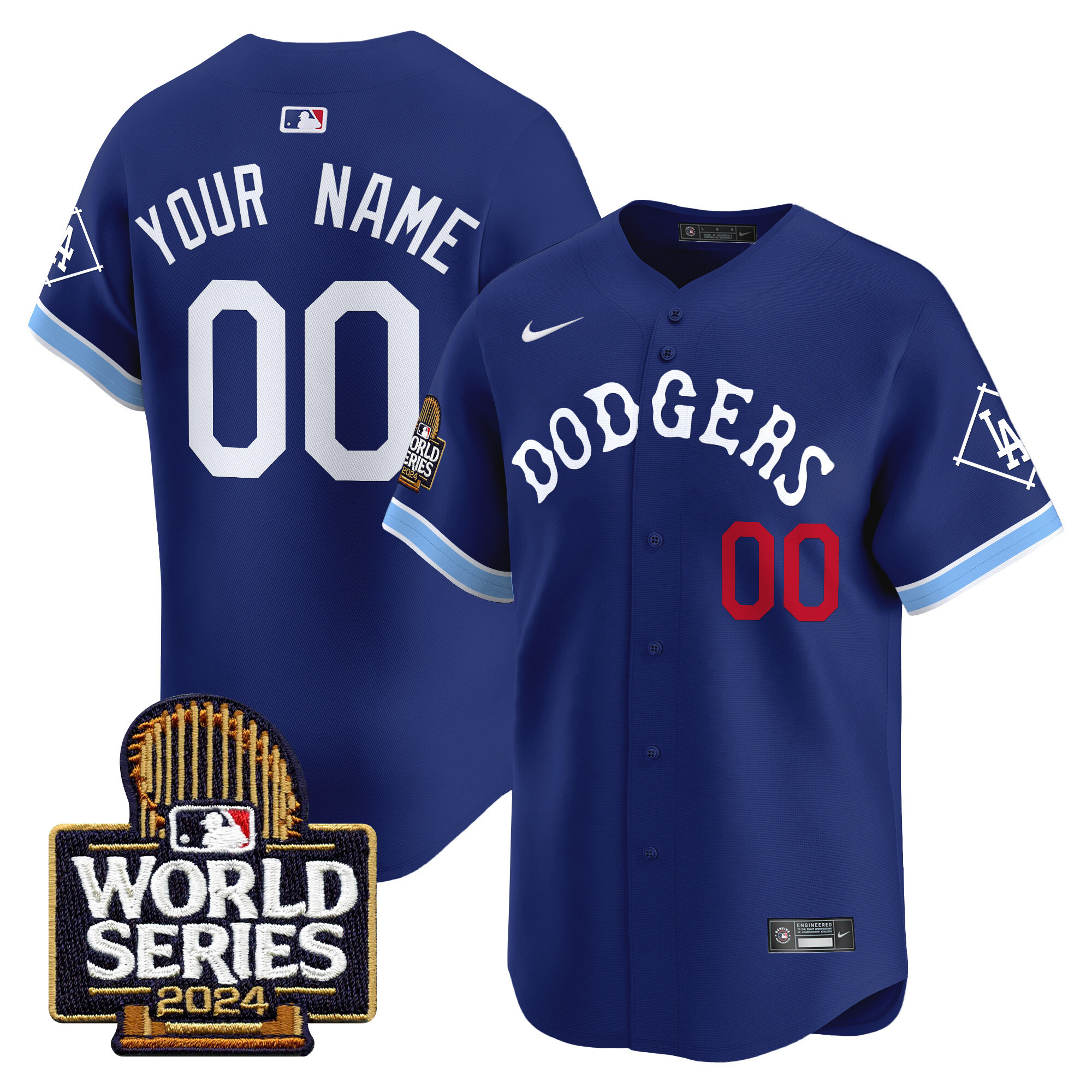 Dodgers Tribute 2024 World Series Vapor Premier Limited Custom Jersey - All Stitched - Image 2