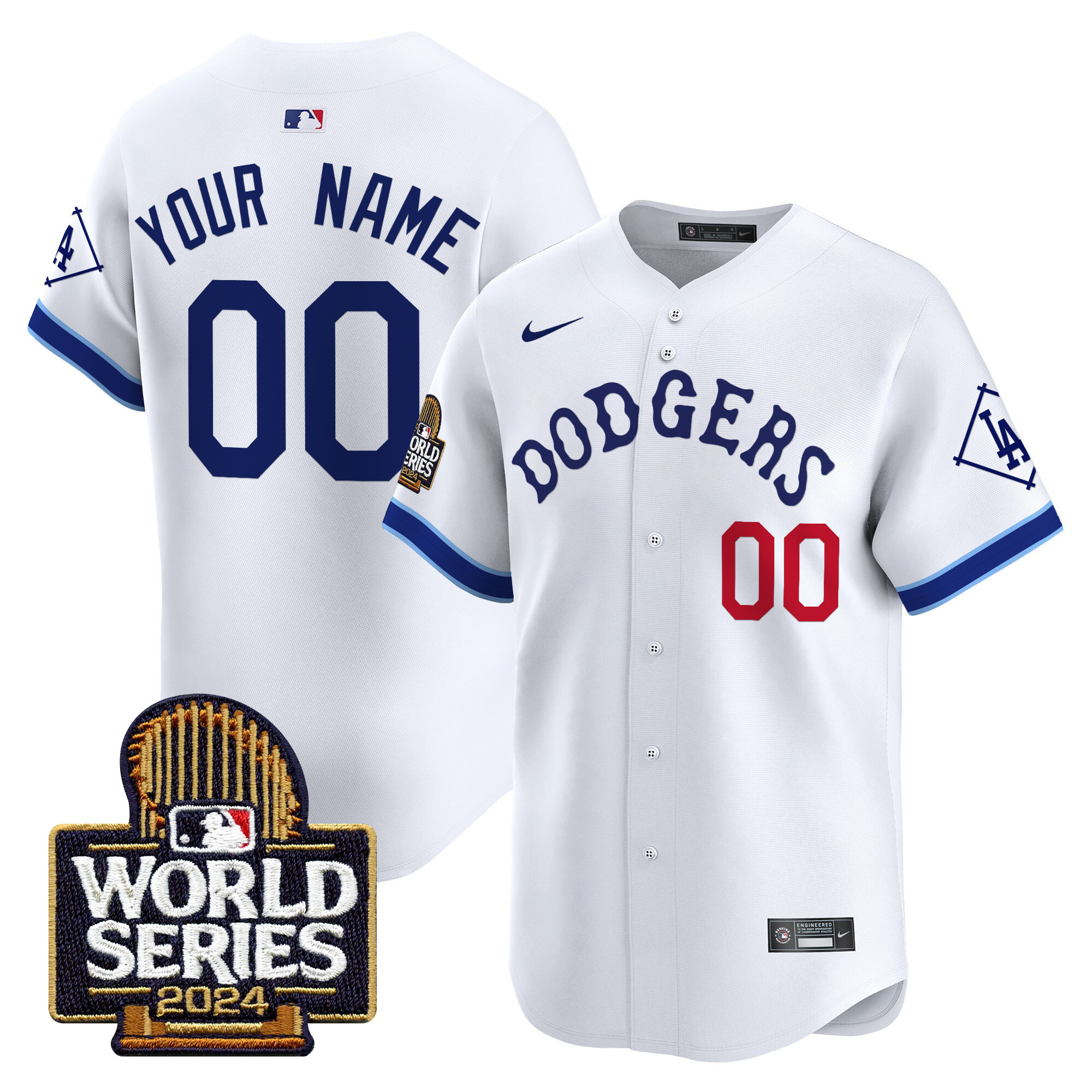 Dodgers Tribute 2024 World Series Vapor Premier Limited Custom Jersey - All Stitched - Image 3