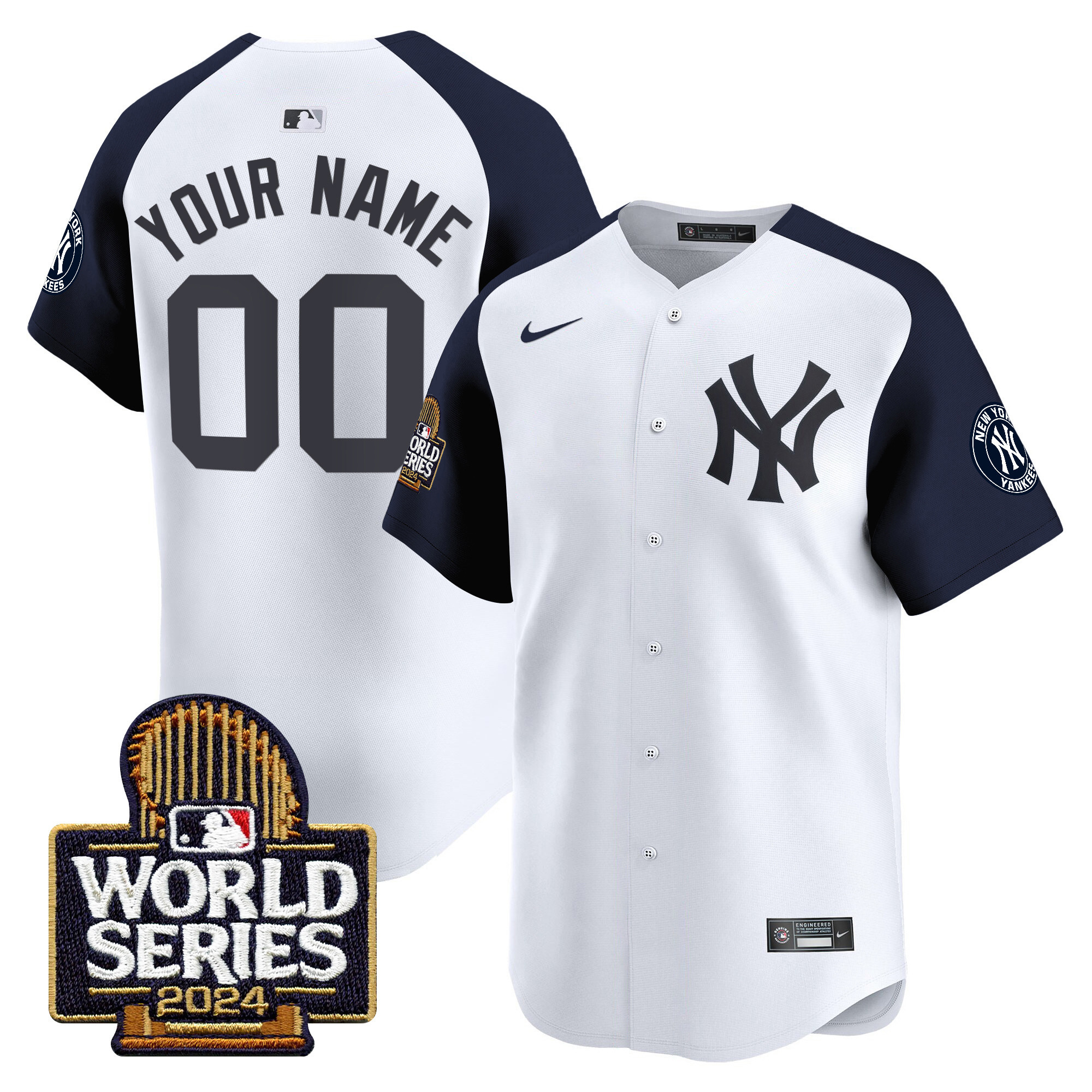 Yankees 2024 World Series Vapor Premier Limited Custom Jersey - All Stitched - Image 6