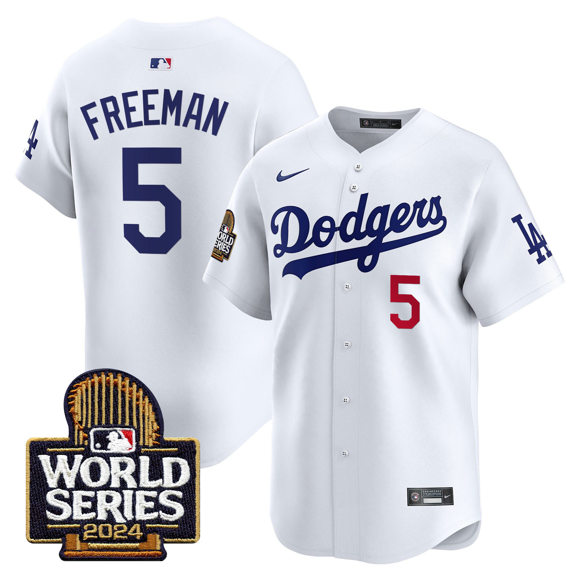 Men's Dodgers 2024 World Series Vapor Premier Limited Jersey - All Stitched - Image 3