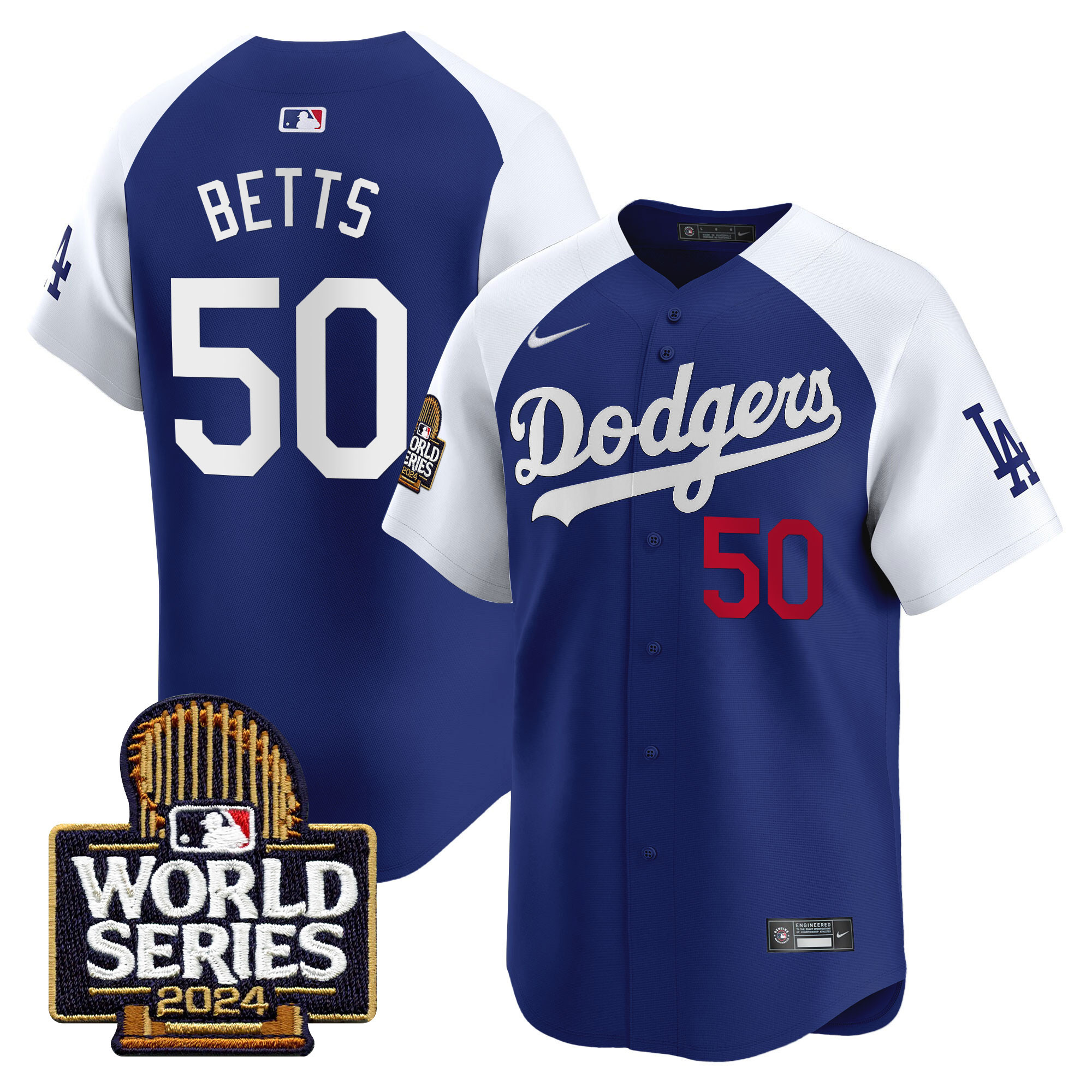 Men's Dodgers 2024 World Series Vapor Premier Limited Jersey - All Stitched - Image 34