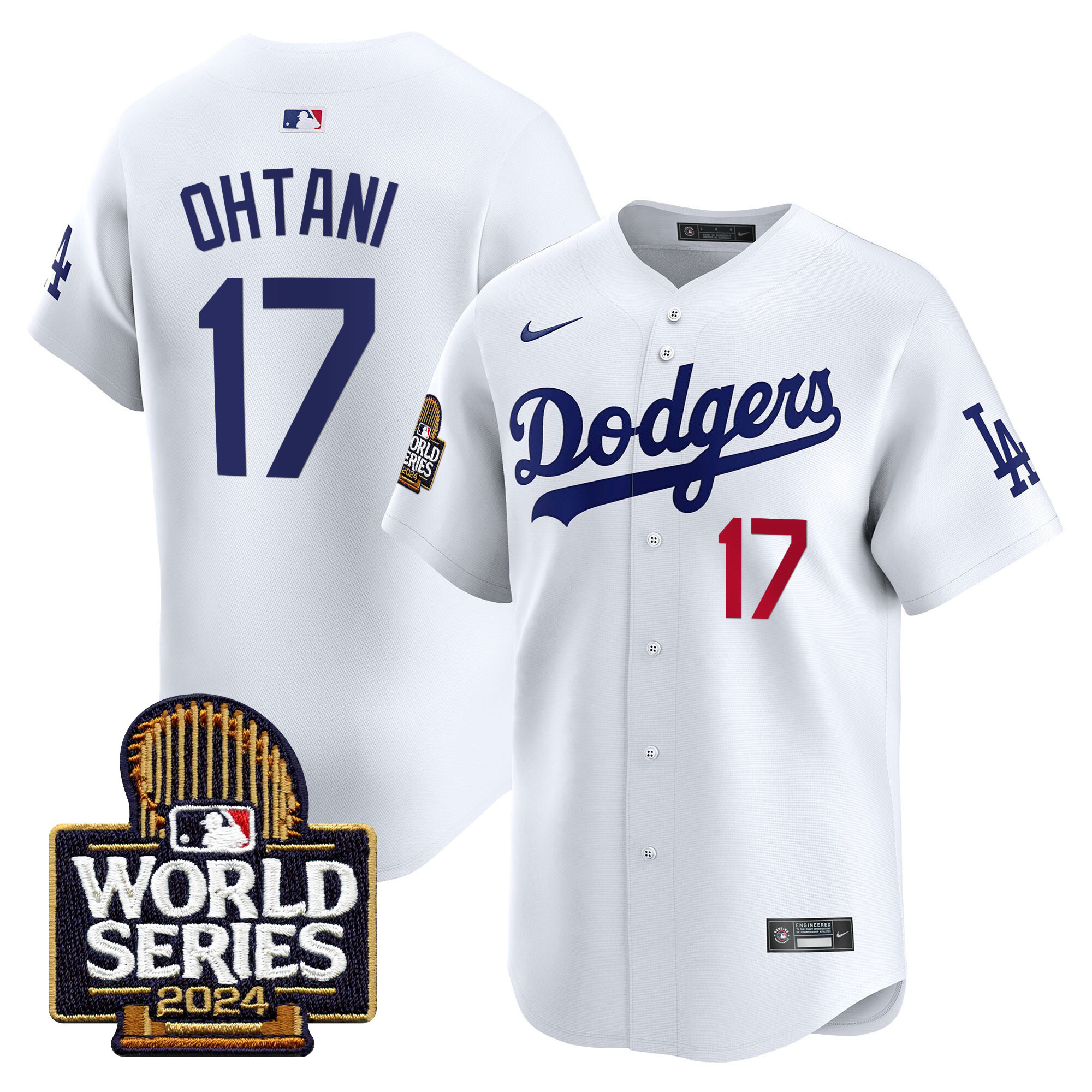 Men's Dodgers 2024 World Series Vapor Premier Limited Jersey - All Stitched - Image 2