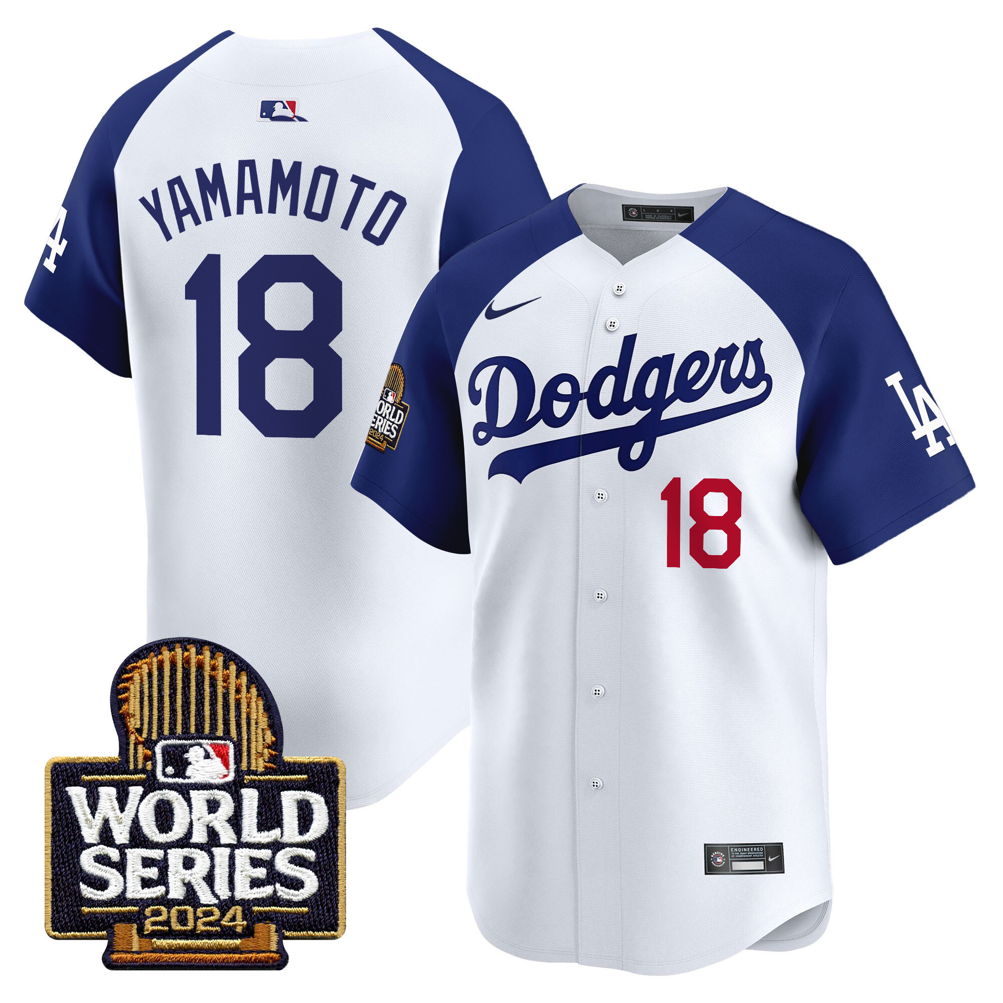 Men's Dodgers 2024 World Series Vapor Premier Limited Jersey - All Stitched - Image 28