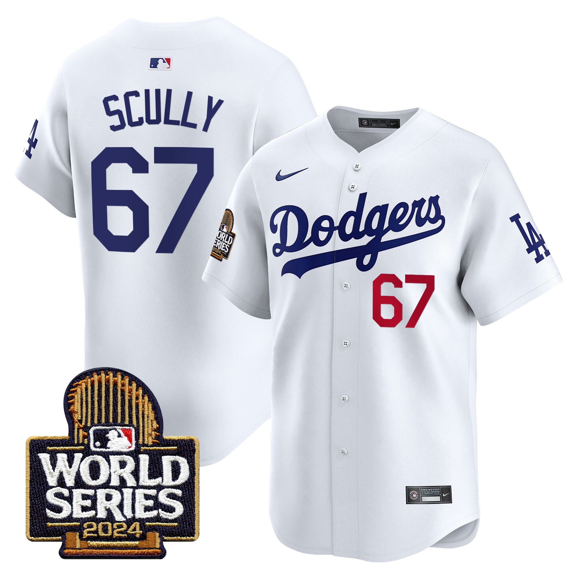 Men's Dodgers 2024 World Series Vapor Premier Limited Jersey - All Stitched - Image 6