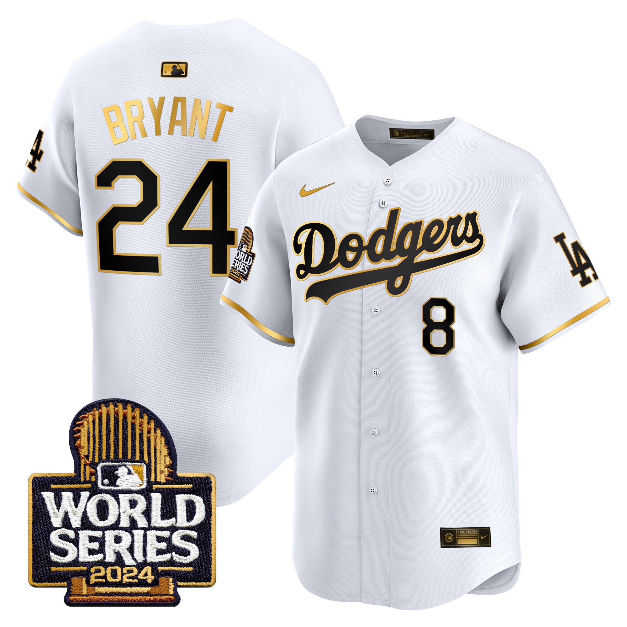 Men's Dodgers 2024 World Series Vapor Premier Limited Jersey - All Stitched - Image 55