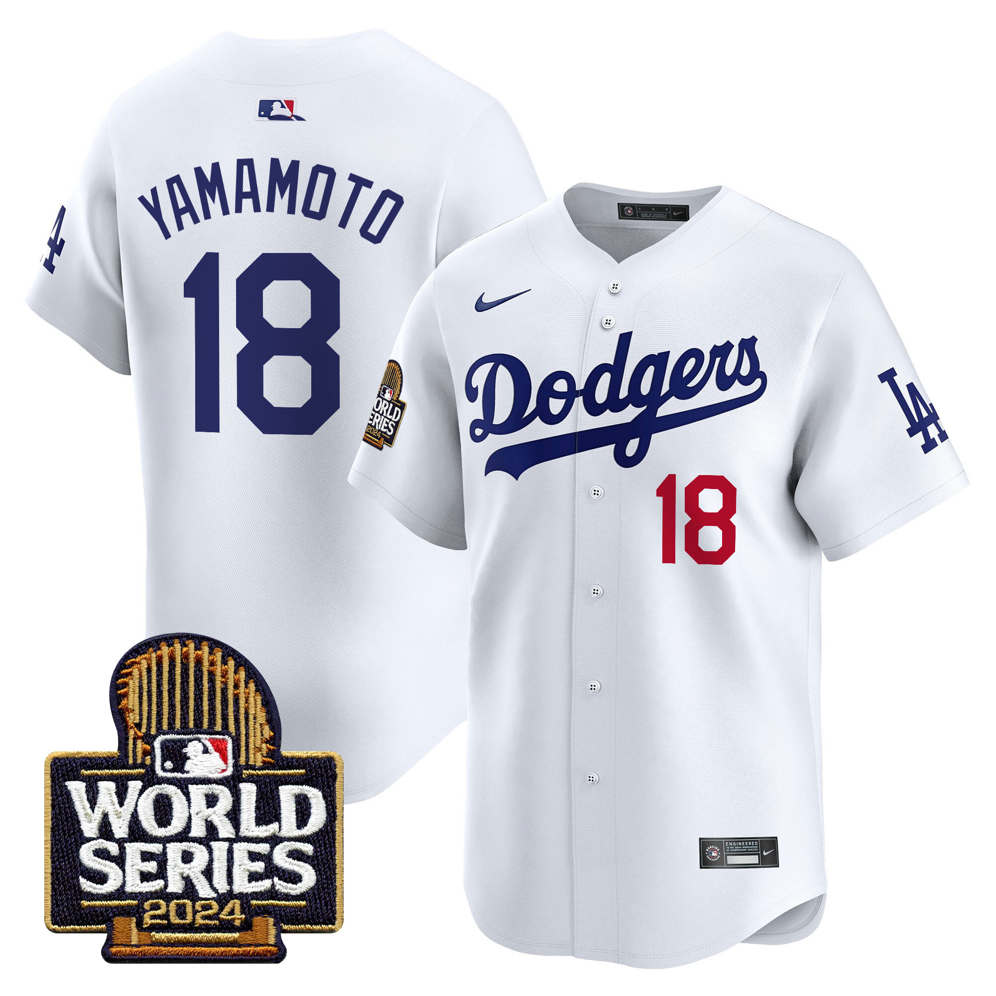 Men's Dodgers 2024 World Series Vapor Premier Limited Jersey - All Stitched - Image 8