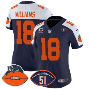 Women's Chicago Bears Dick Butkus Patch Throwback Vapor Limited Jersey - All Stitched