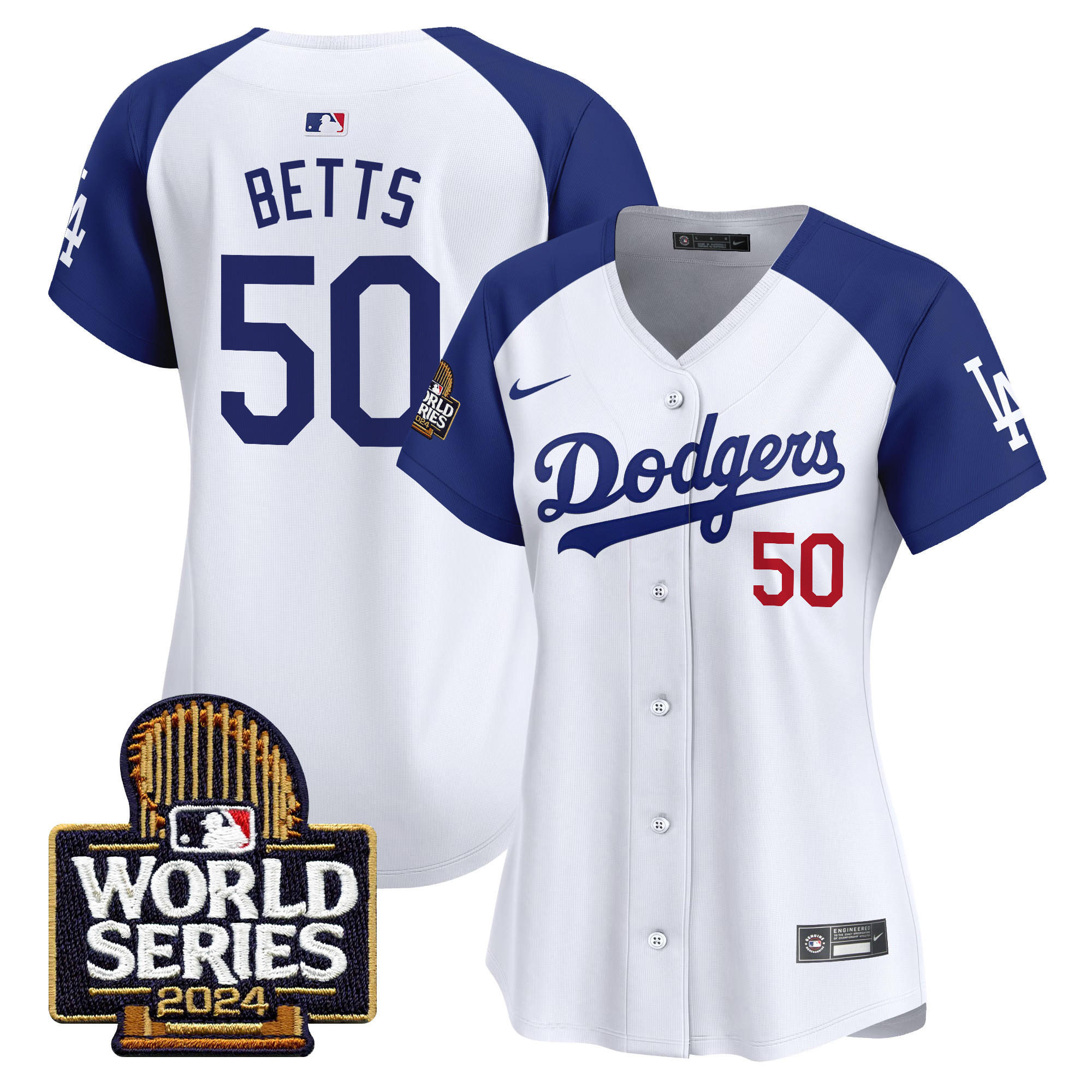 Women's Dodgers 2024 World Series Vapor Premier Limited Jersey - All Stitched - Image 34