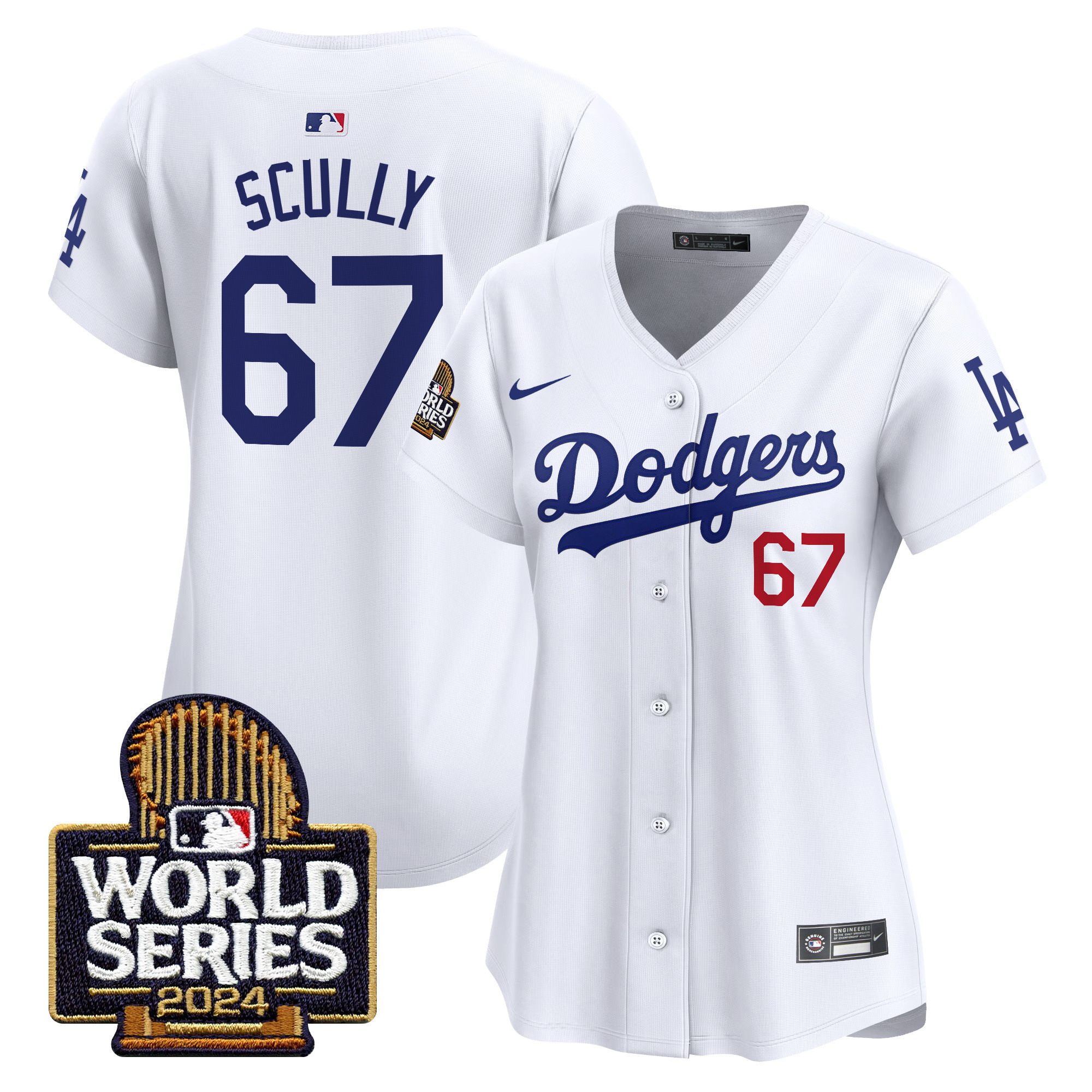 Women's Dodgers 2024 World Series Vapor Premier Limited Jersey - All Stitched - Image 6