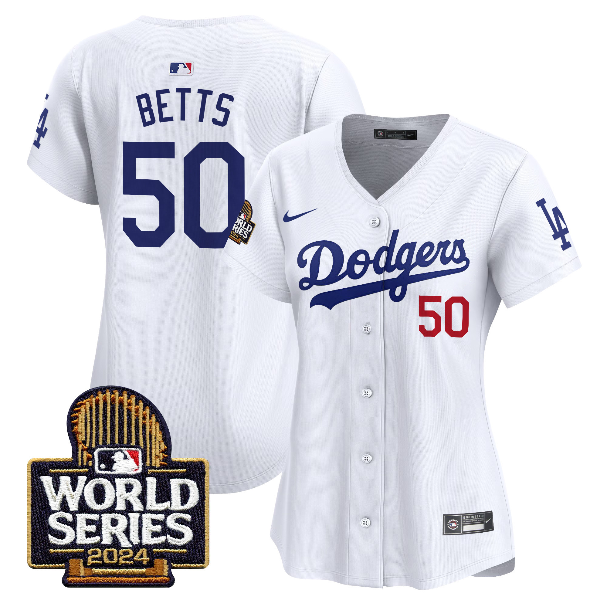 Women's Dodgers 2024 World Series Vapor Premier Limited Jersey - All Stitched - Image 4