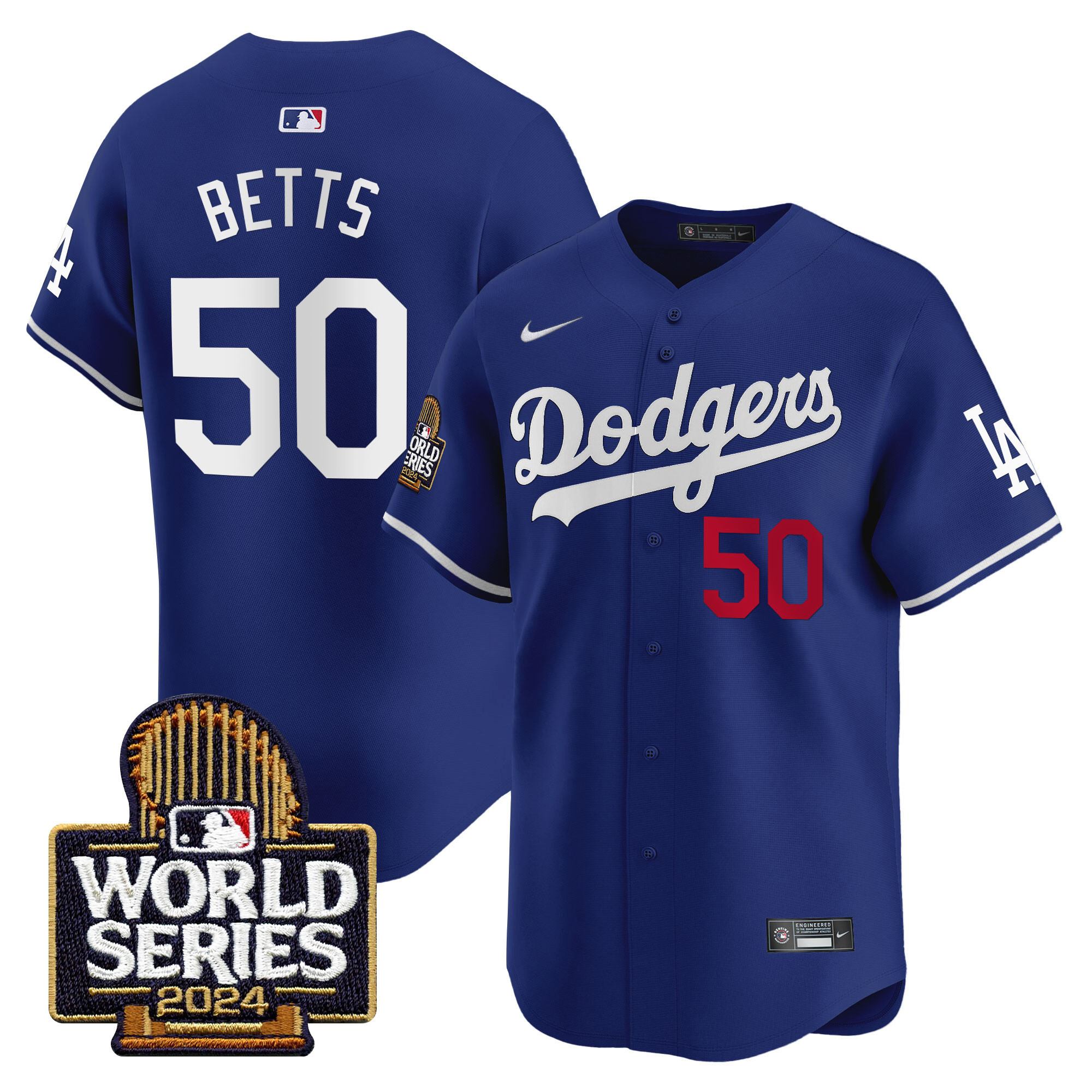 Men's Dodgers 2024 World Series Vapor Premier Limited Jersey - All Stitched - Image 14