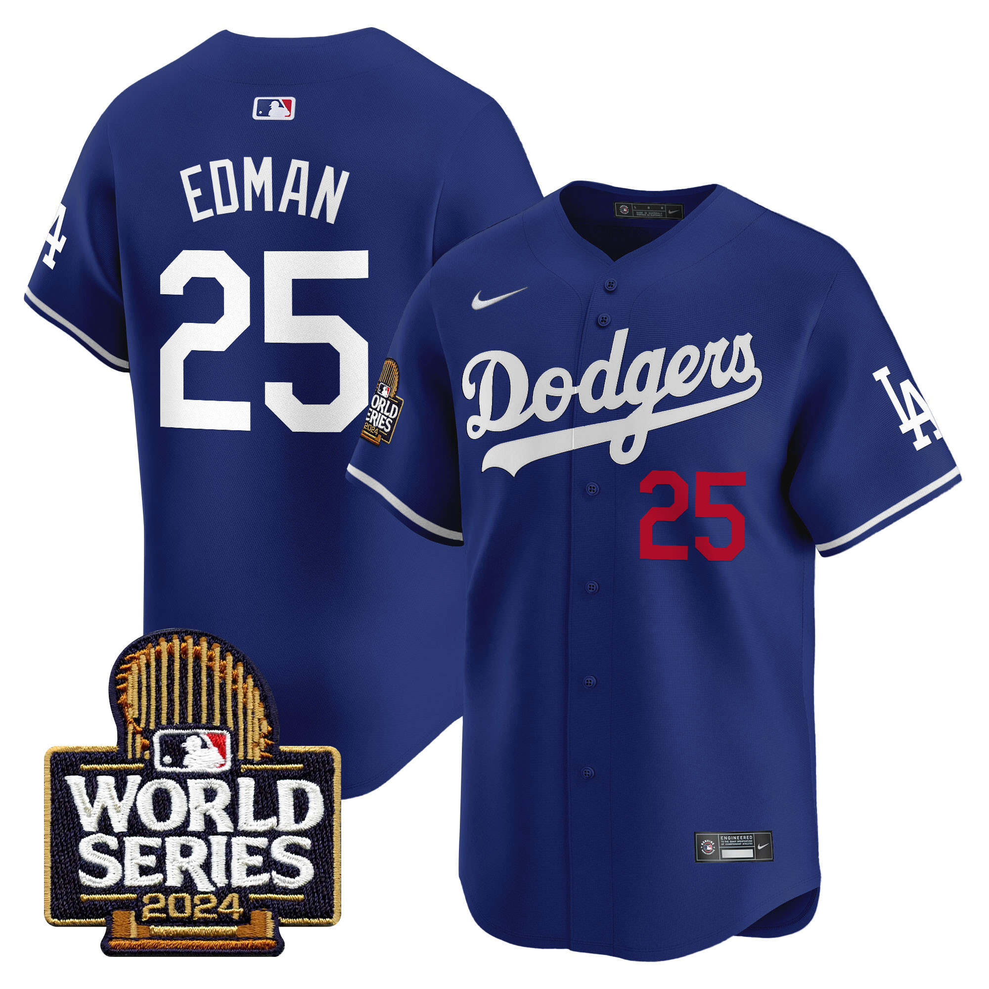 Men's Dodgers 2024 World Series Vapor Premier Limited Jersey - All Stitched - Image 19