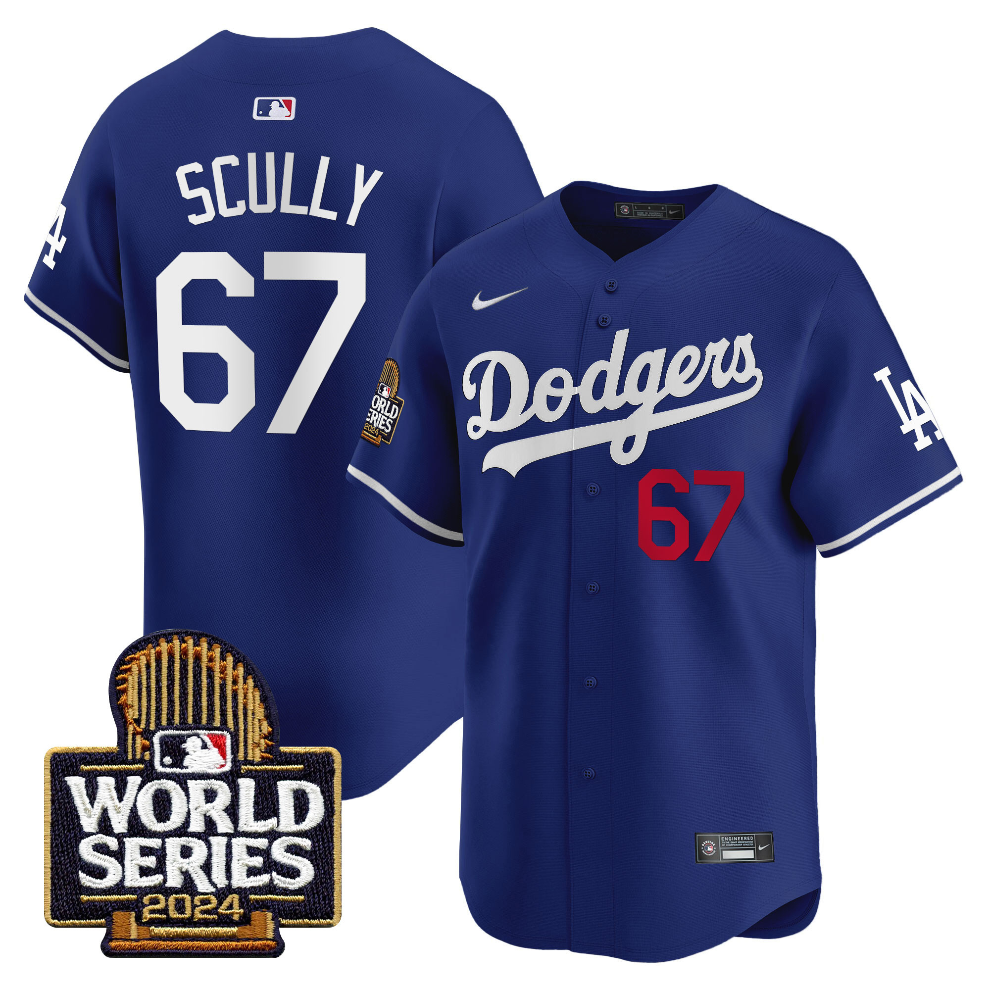 Men's Dodgers 2024 World Series Vapor Premier Limited Jersey - All Stitched - Image 16