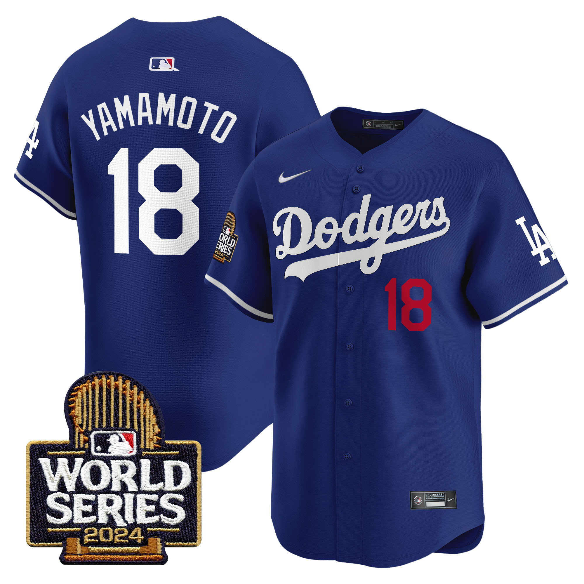 Men's Dodgers 2024 World Series Vapor Premier Limited Jersey - All Stitched - Image 18