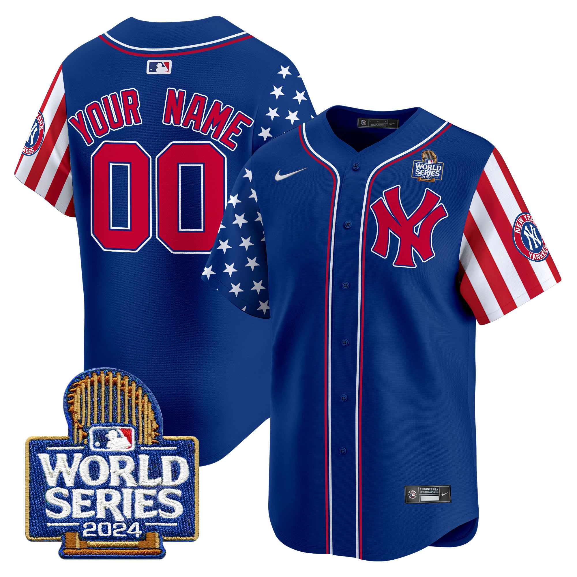 Yankees American Style 2024 World Series Vapor Premier Limited Custom Jersey V2 - All Stitched - Image 3