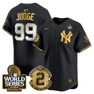 Men's Yankees Derek Jeter Patch 2024 World Series Vapor Premier Limited Jersey - All Stitched