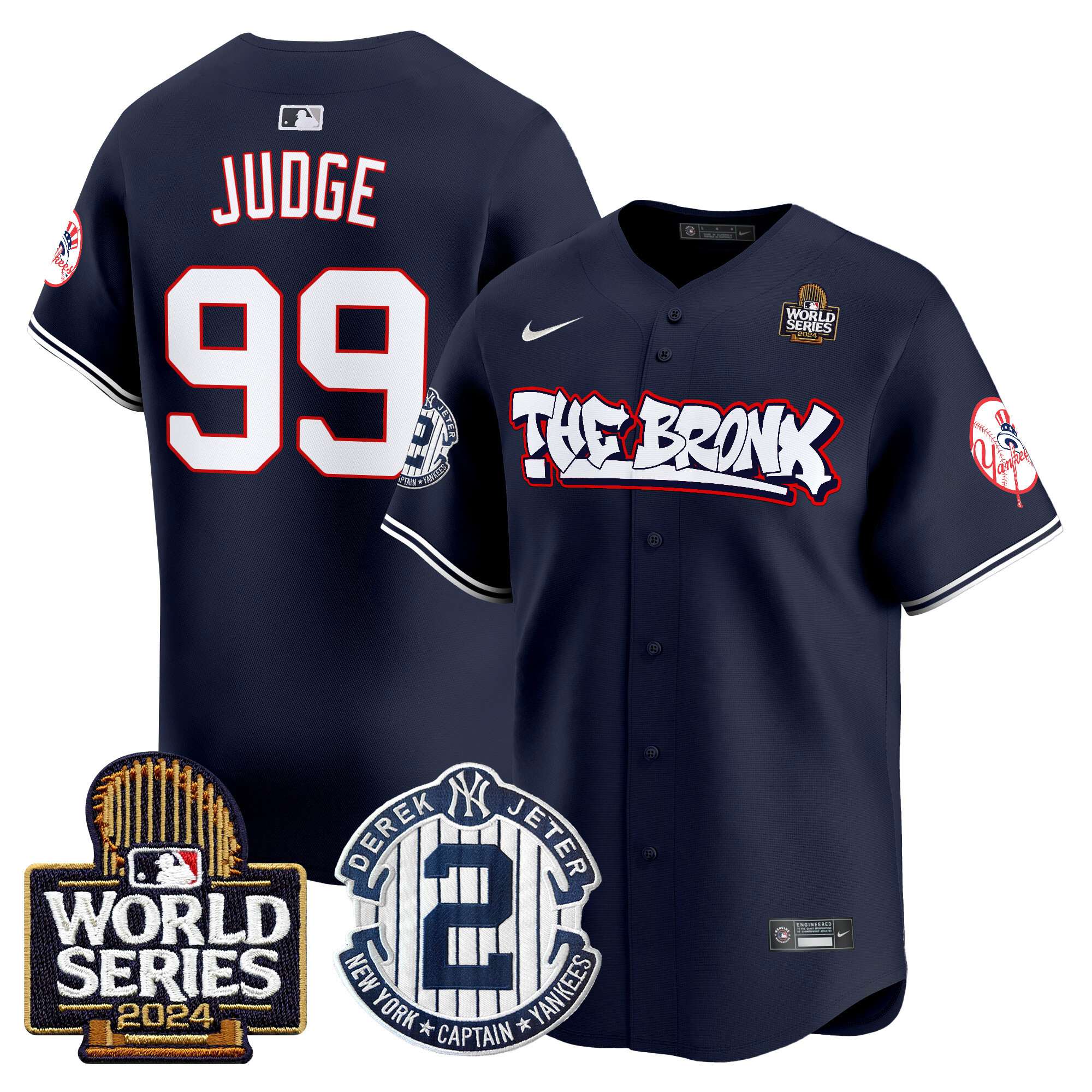 Men's Yankees The Bronx 2024 World Series Vapor Premier Limited Jersey V2 - All Stitched - Image 17