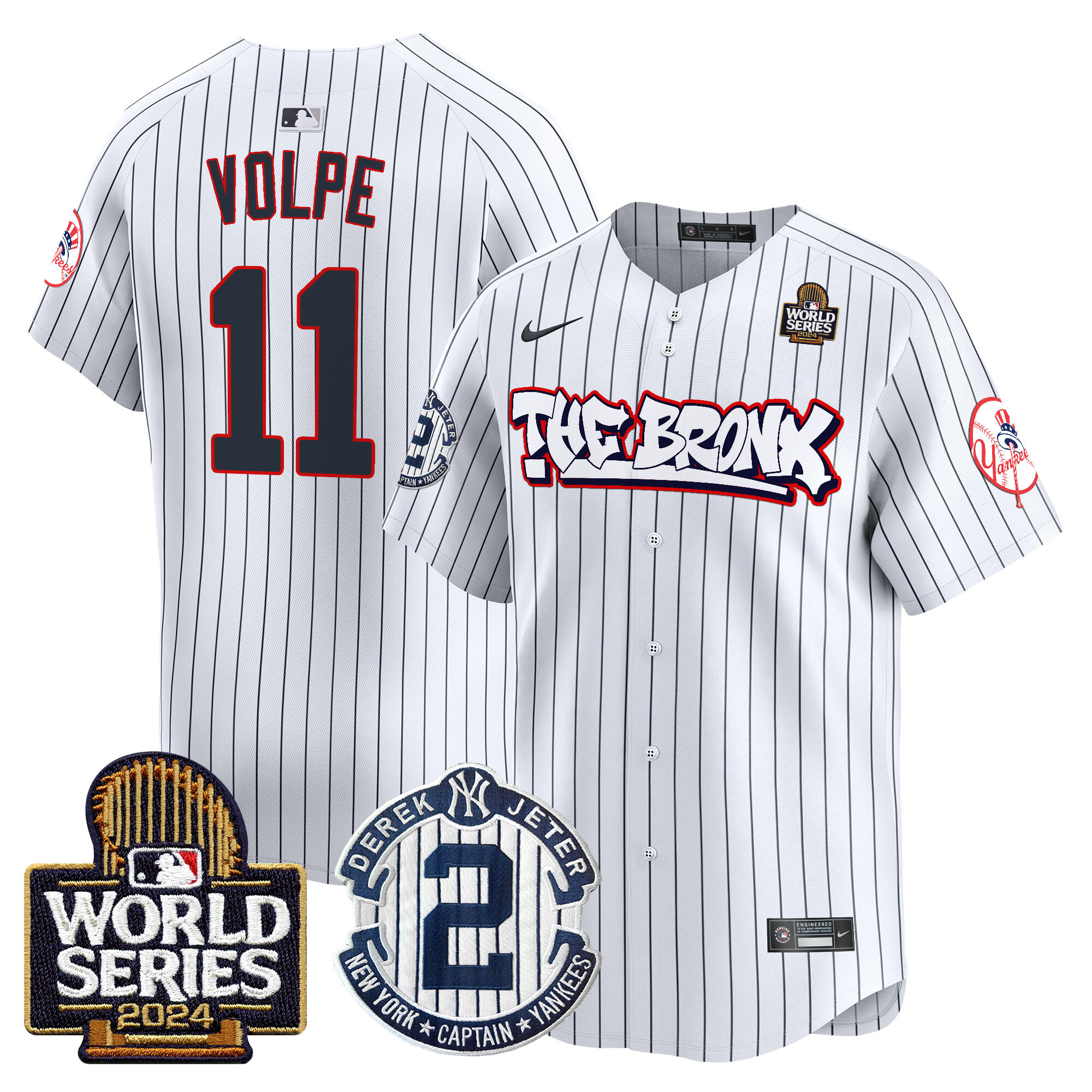 Men's Yankees The Bronx 2024 World Series Vapor Premier Limited Jersey V2 - All Stitched - Image 10
