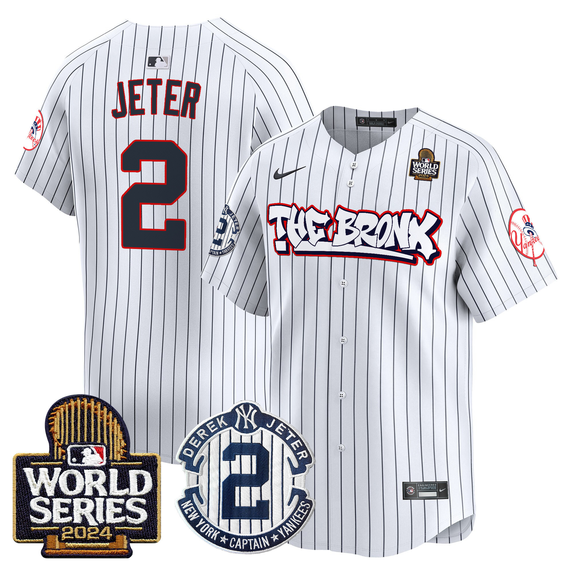 Men's Yankees The Bronx 2024 World Series Vapor Premier Limited Jersey V2 - All Stitched - Image 12