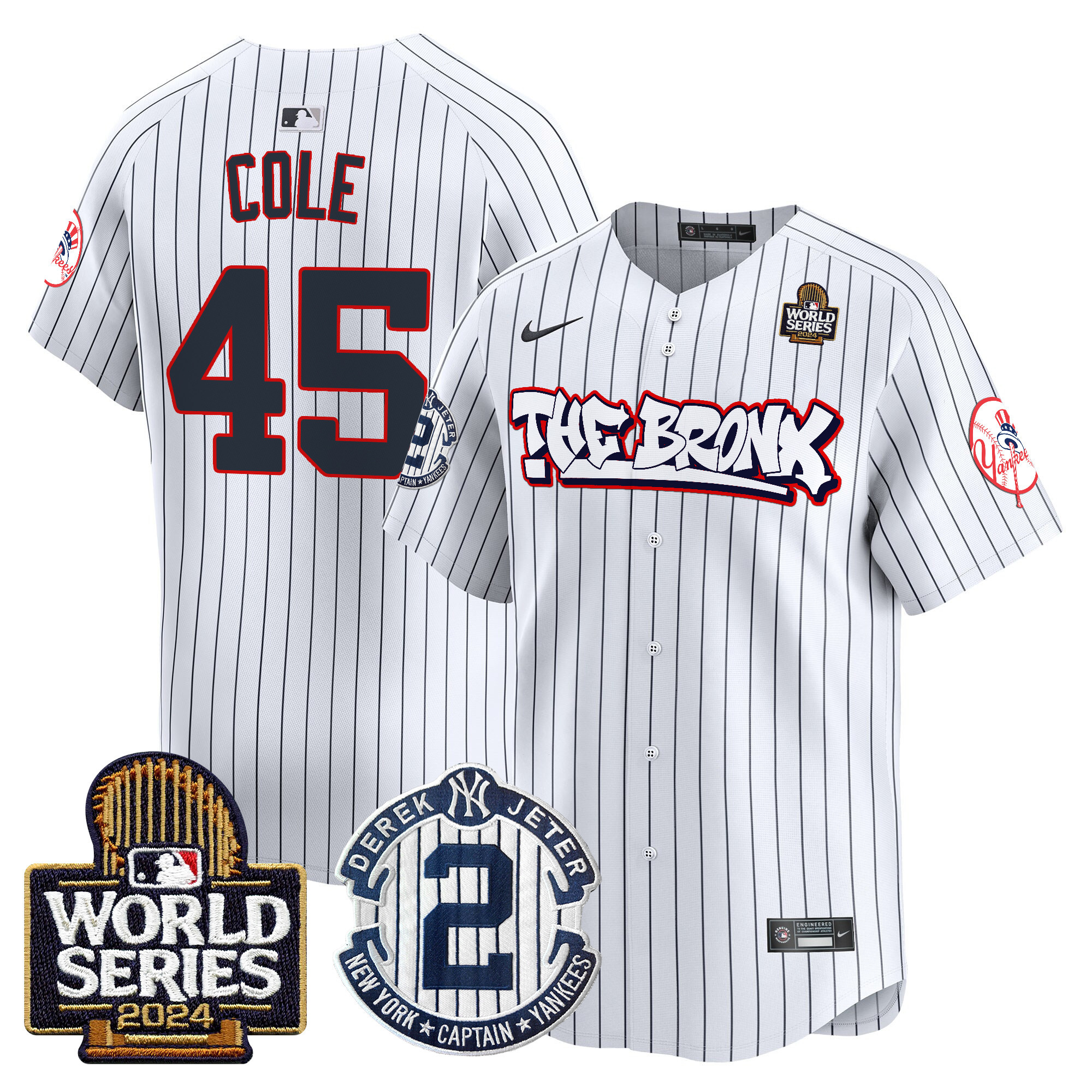 Men's Yankees The Bronx 2024 World Series Vapor Premier Limited Jersey V2 - All Stitched - Image 13