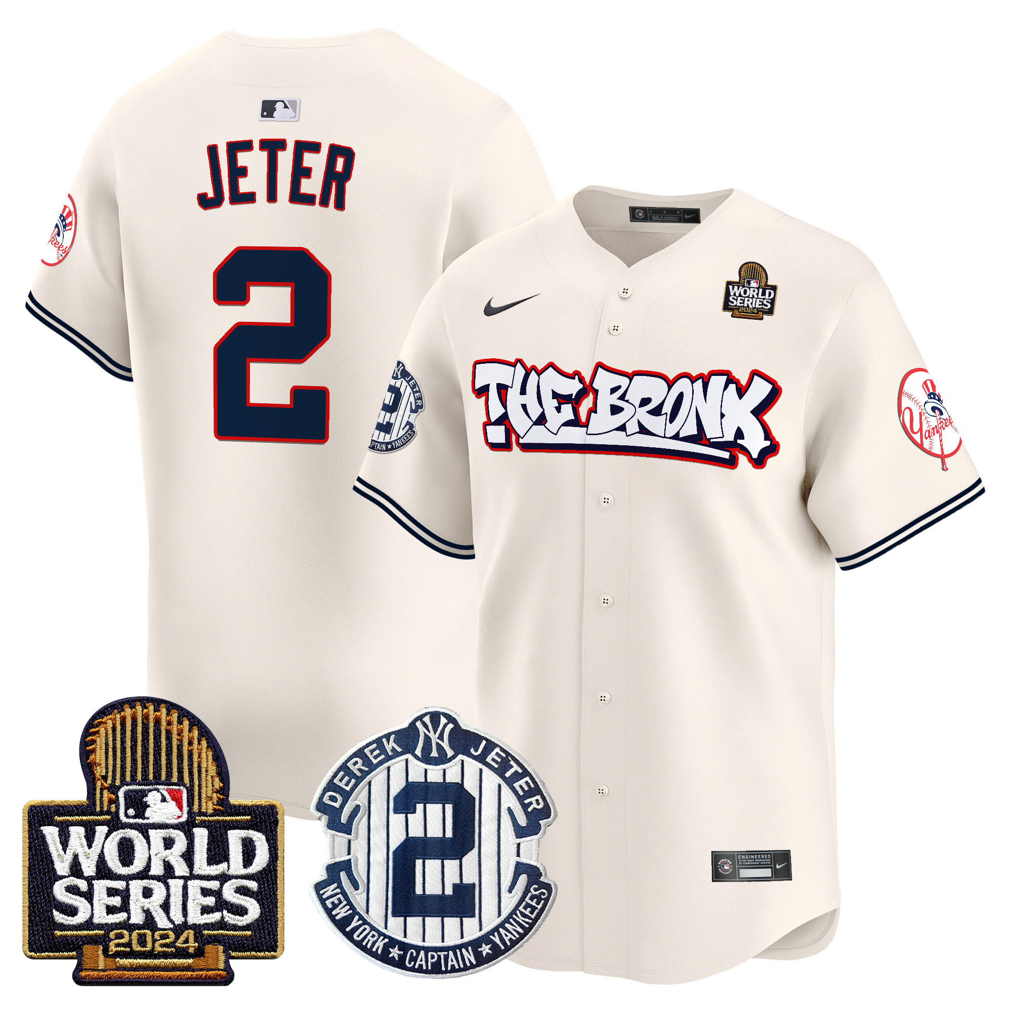 Men's Yankees The Bronx 2024 World Series Vapor Premier Limited Jersey V2 - All Stitched - Image 4